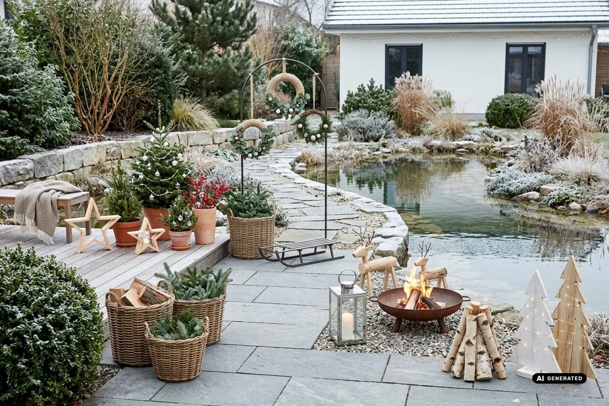15 Ideen für skandinavische Weihnachtsdeko im Garten – Titelbild