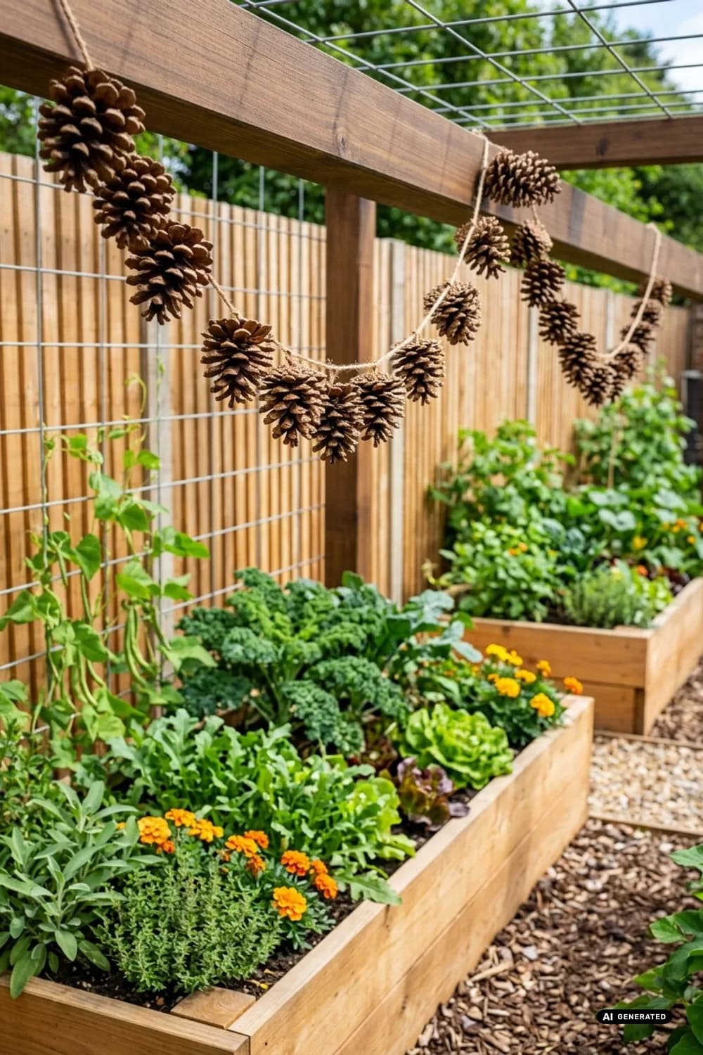 Zapfengirlanden: Naturschmuck für Zaun und Pergola – 15 Ideen für skandinavische Weihnachtsdeko im Garten