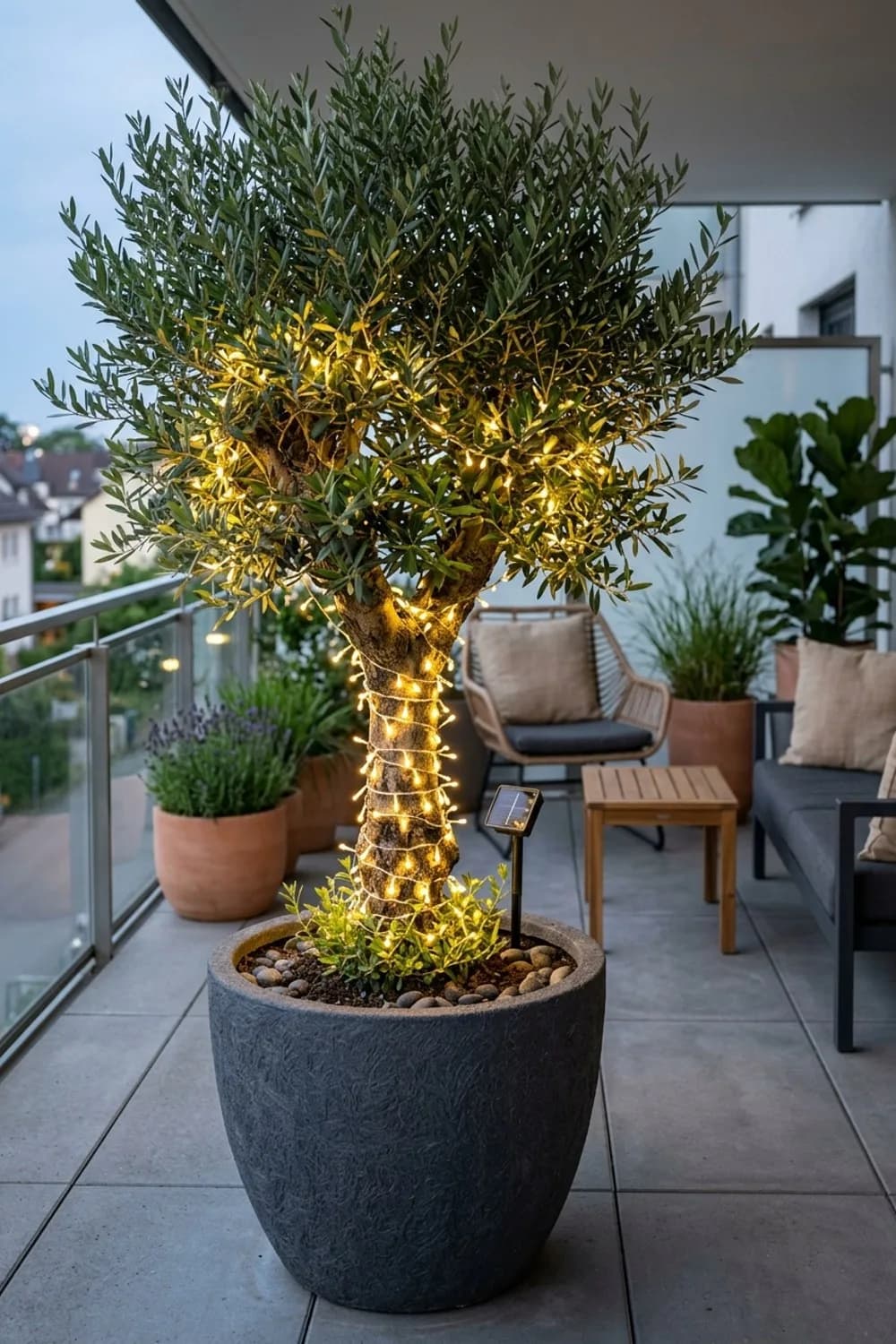 Pflanzkübel und Hochbeete: Leuchtende Akzente auf Balkon und Terrasse – Solar-Lichterkette im Garten: 8 schöne Ideen