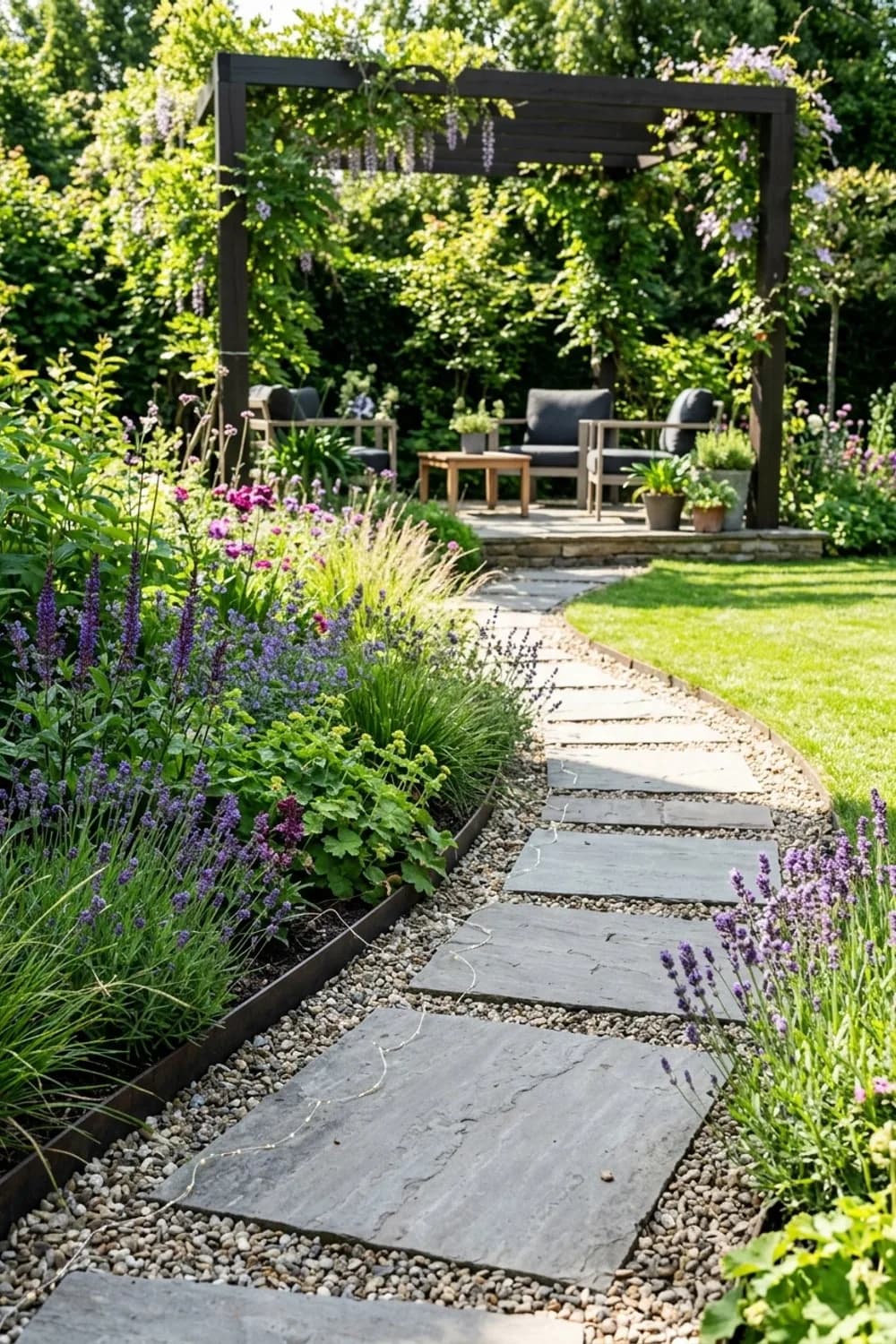 Wege und Beeteinfassungen: Den Weg durch den Garten weisen – Solar-Lichterkette im Garten: 8 schöne Ideen