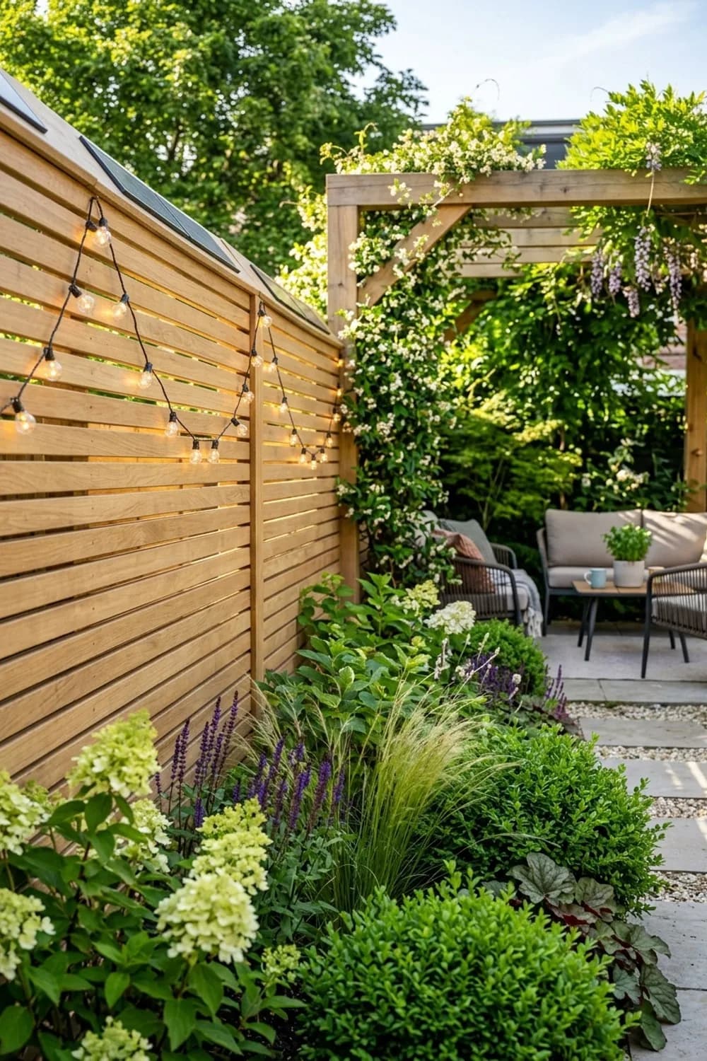 Zäune und Mauern: Grenzen sanft illuminieren – Solar-Lichterkette im Garten: 8 schöne Ideen