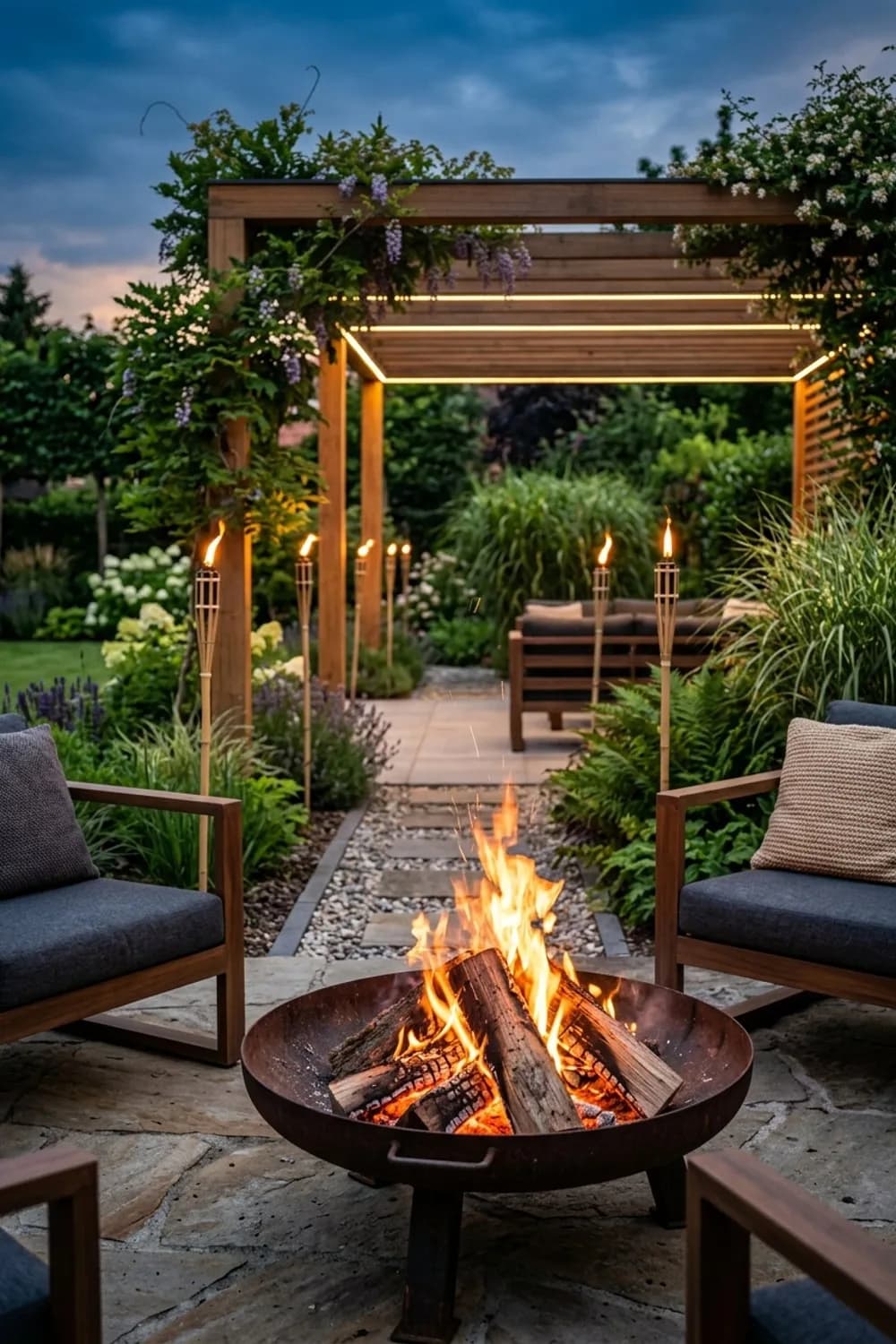 Fackeln & Feuerschale: Wärme und Lagerfeuerromantik – Sommerparty im Garten: 10 schöne Deko-Ideen