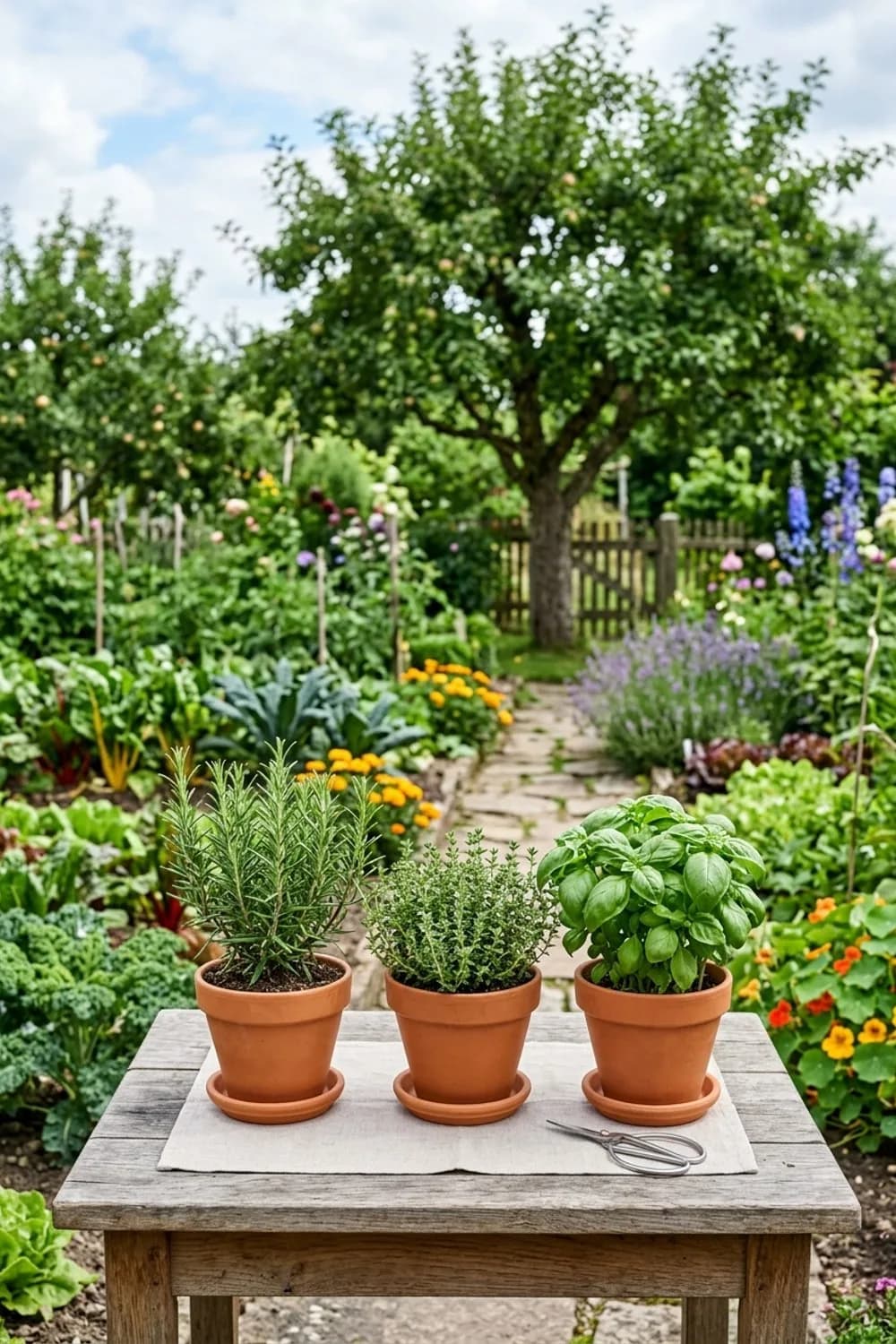 Kräutertöpfe als Tischdeko: Duftend und nützlich – Sommerparty im Garten: 10 schöne Deko-Ideen