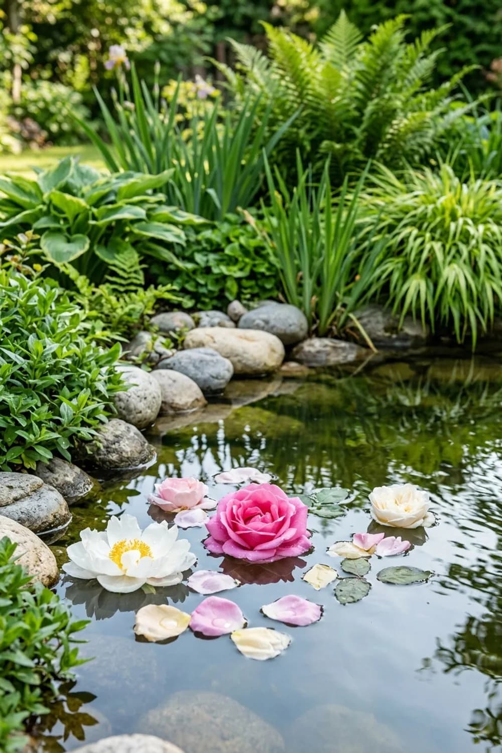 Schwimmende Blüten: Romantik auf dem Wasser – Sommerparty im Garten: 10 schöne Deko-Ideen