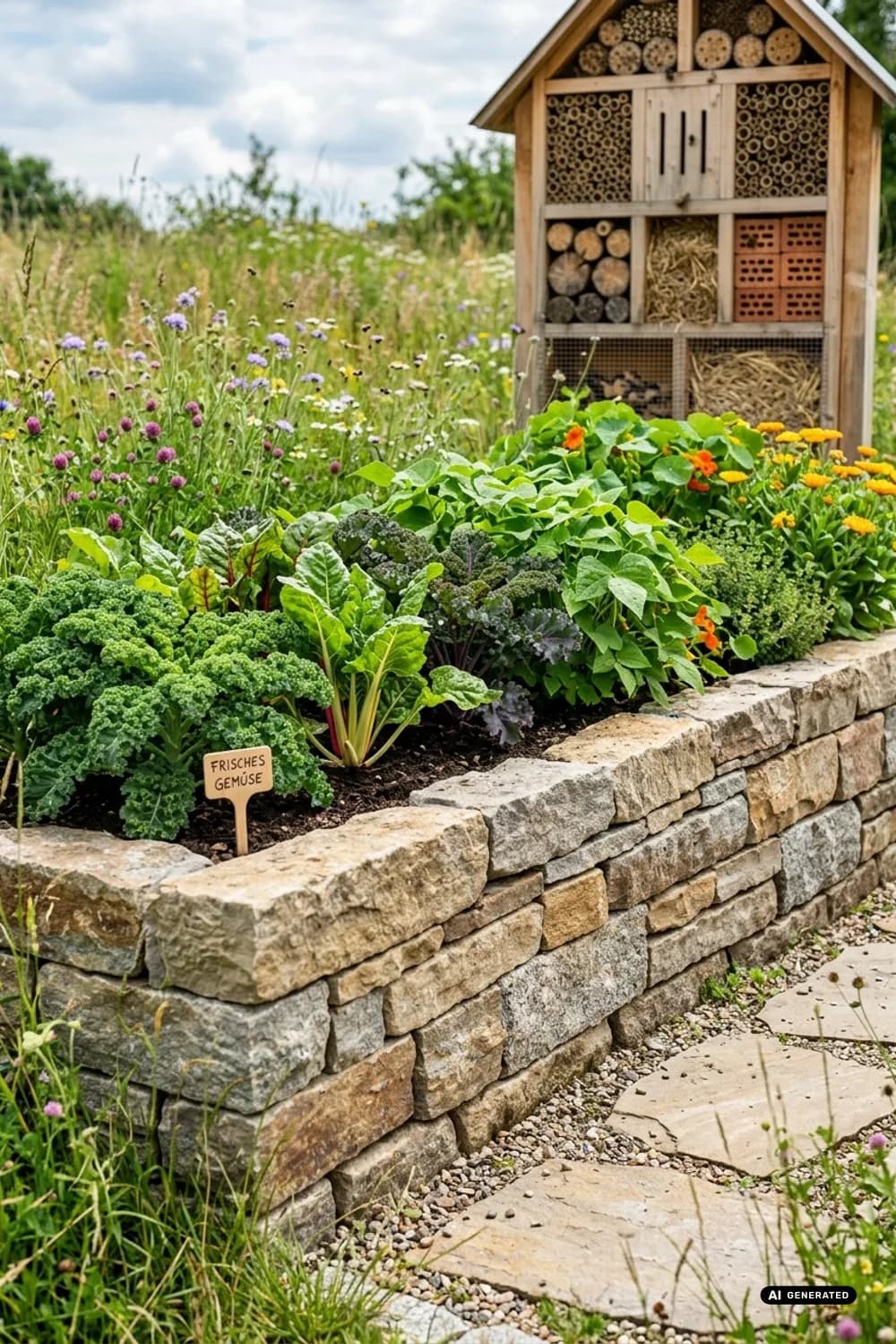 Hochbeet mit rustikalem Charme: Gärtnern auf Augenhöhe – Steinmauer im Garten: 10 schöne Ideen