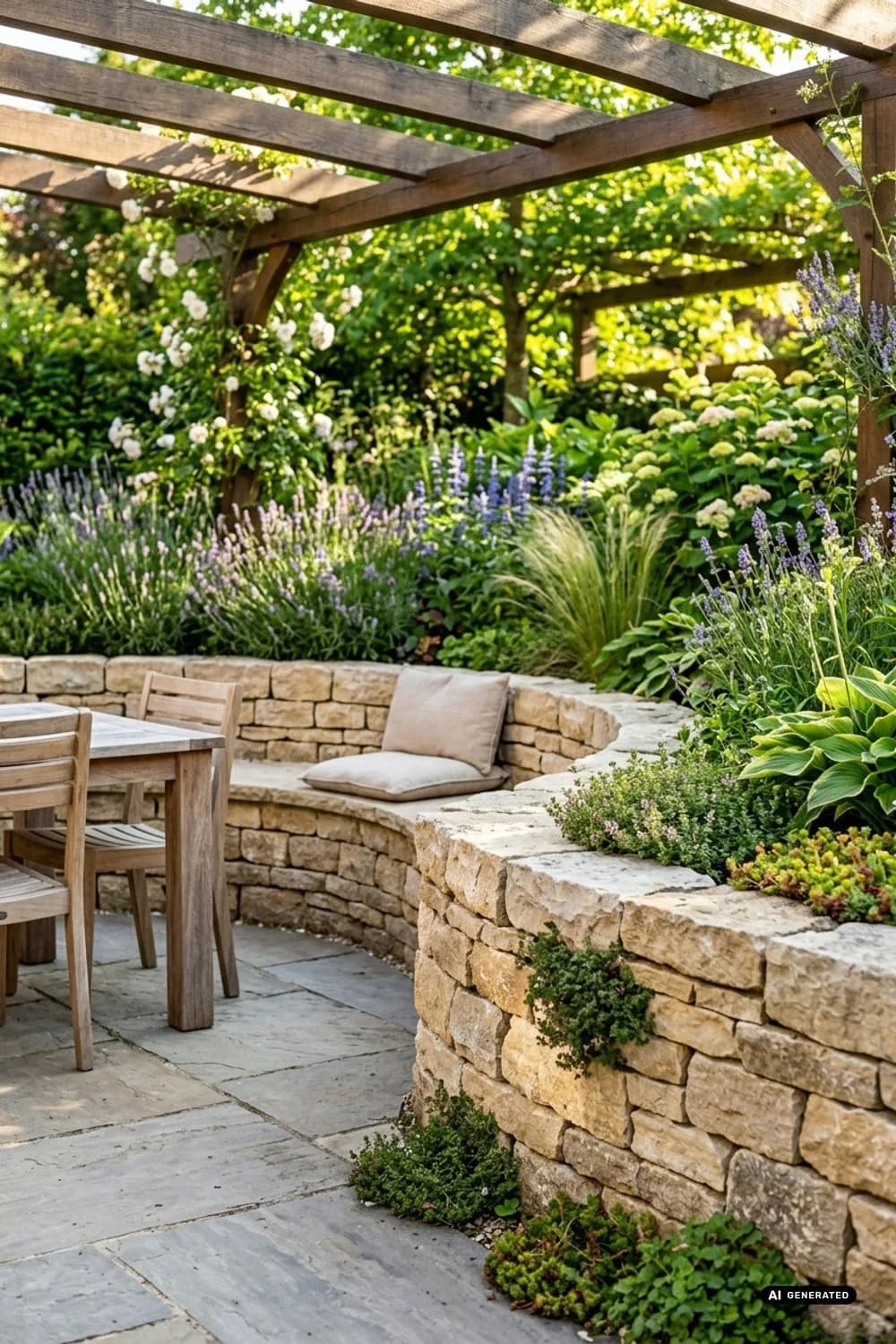 Sitzplatz mit Charakter: Die Mauer als Gartenmöbel – Steinmauer im Garten: 10 schöne Ideen