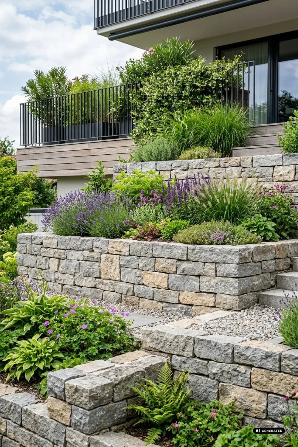 Stützmauer für Hanglagen: Terrassen statt Rutschpartie – Steinmauer im Garten: 10 schöne Ideen