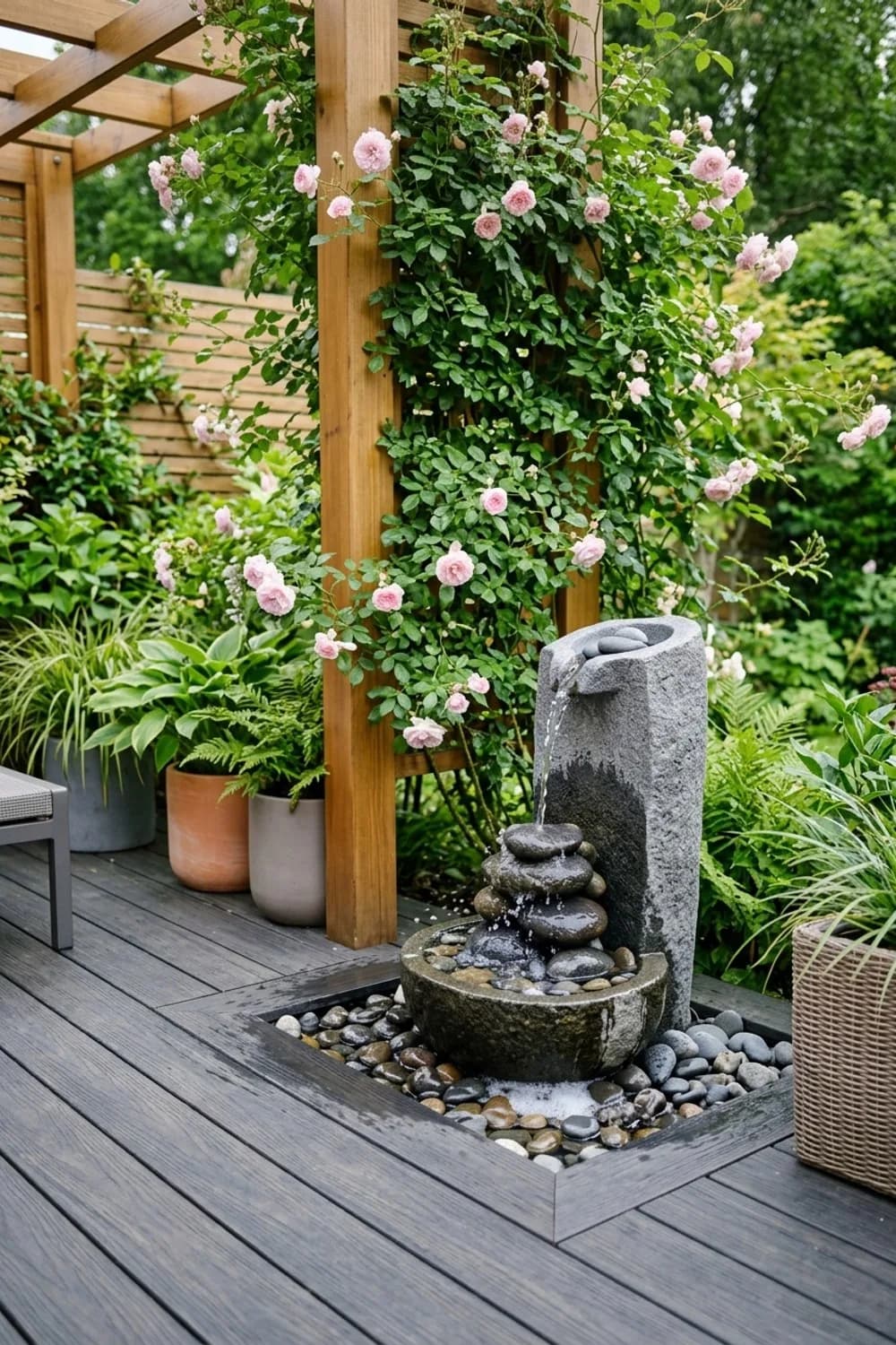 Wasserspiele für die Sinne: Beruhigendes Plätschern auf der Terrasse – Terrasse dekorieren: 7 tolle Ideen