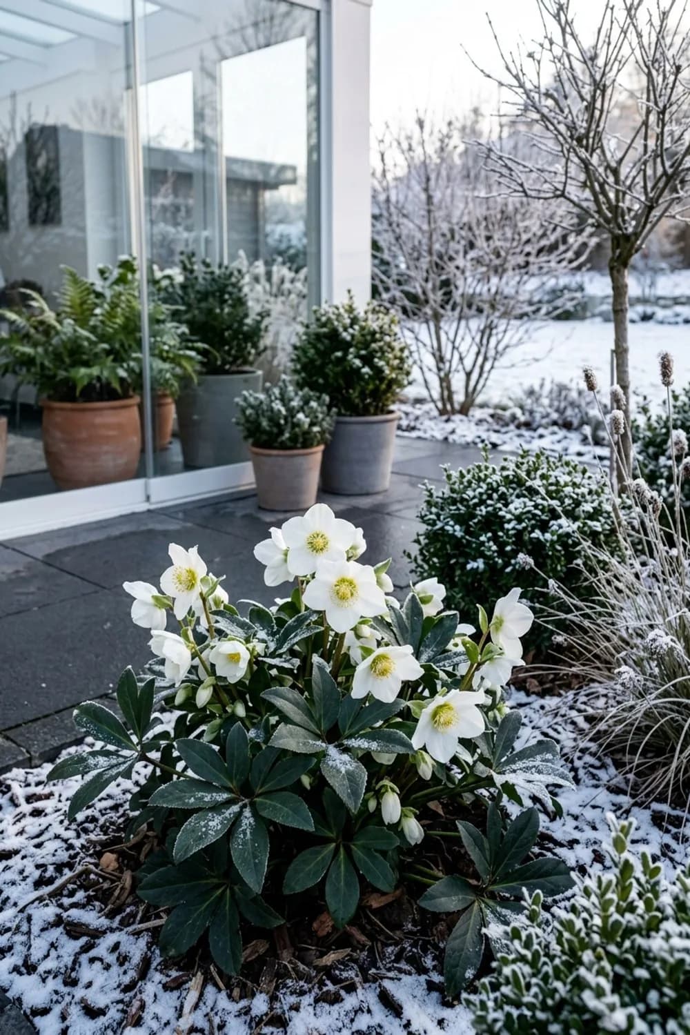 Christrose: Die Königin der Winterblüher – Terrasse winterlich dekorieren: 12 wundervolle Ideen