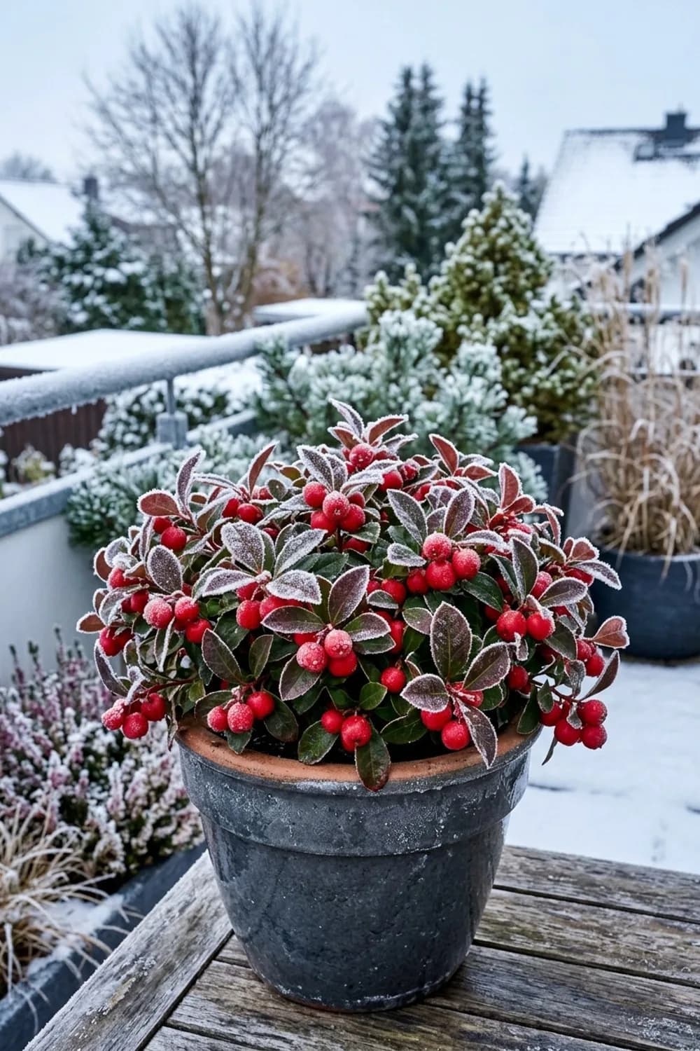 Scheinbeere: Leuchtend rote Farbtupfer – Terrasse winterlich dekorieren: 12 wundervolle Ideen
