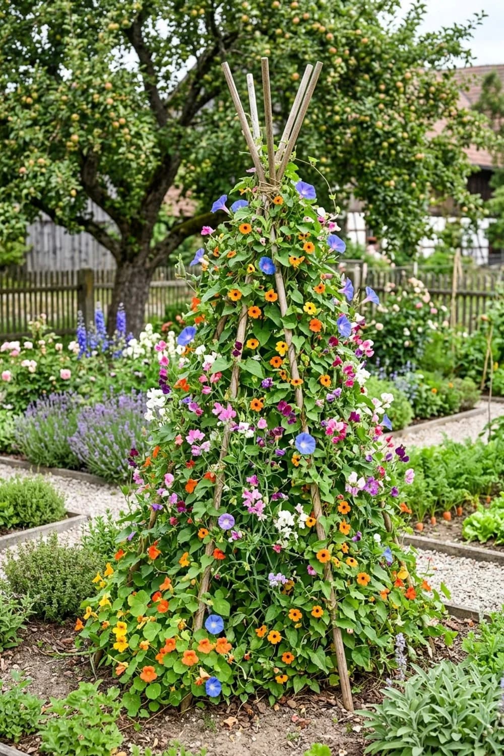 Das blühende Wundertipi: Ein Meer aus Farben und Düften – Tipi im Garten: 7 schöne Ideen