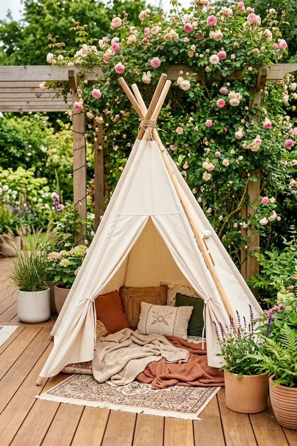 Das flexible Boho-Tipi: Ein mobiler Rückzugsort – Tipi im Garten: 7 schöne Ideen