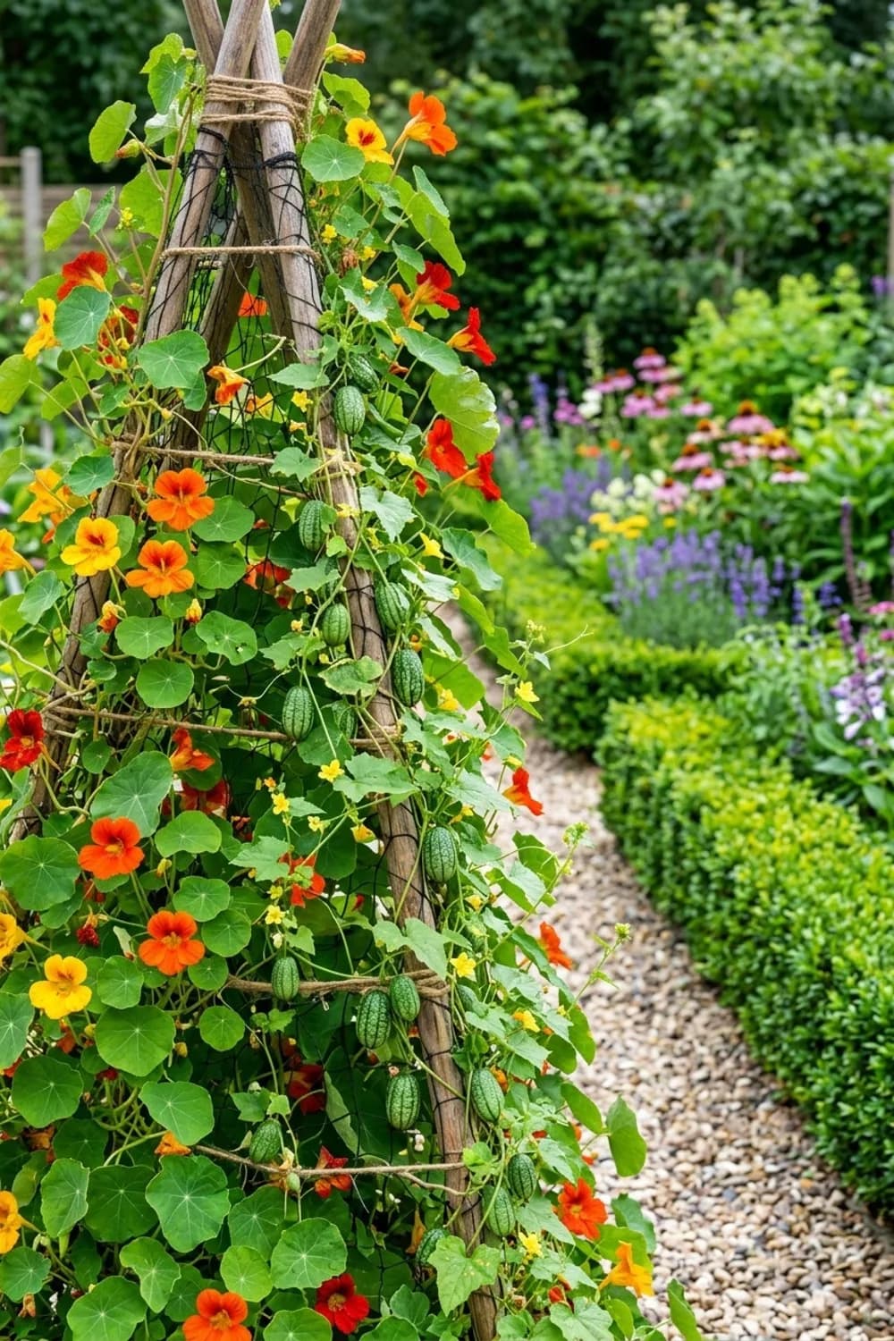 Das Tipi für kleine Naschkatzen: Mit Kapuzinerkresse und Minigurken – Tipi im Garten: 7 schöne Ideen
