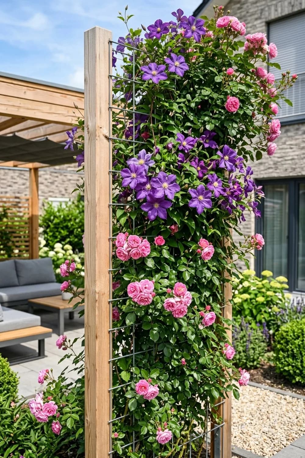Rankgitter mit Kletterpflanzen: Blühende Vertikalität – Trennwand im Garten: 8 schöne Ideen