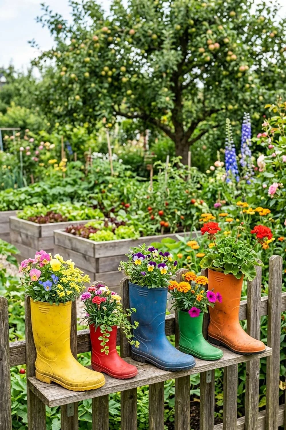 Ausgediente Gummistiefel: Farbenfrohe Pflanzgefäße für Klein und Groß – Upcycling-Ideen für den Garten: 8 kreative Projekte