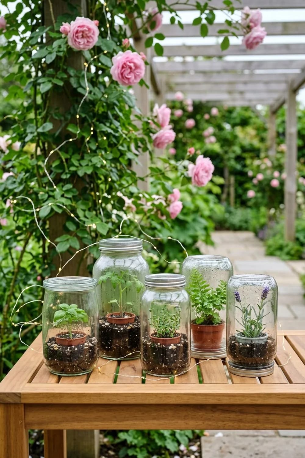 Einmachgläser: Mini-Gewächshäuser und stimmungsvolle Lichter – Upcycling-Ideen für den Garten: 8 kreative Projekte