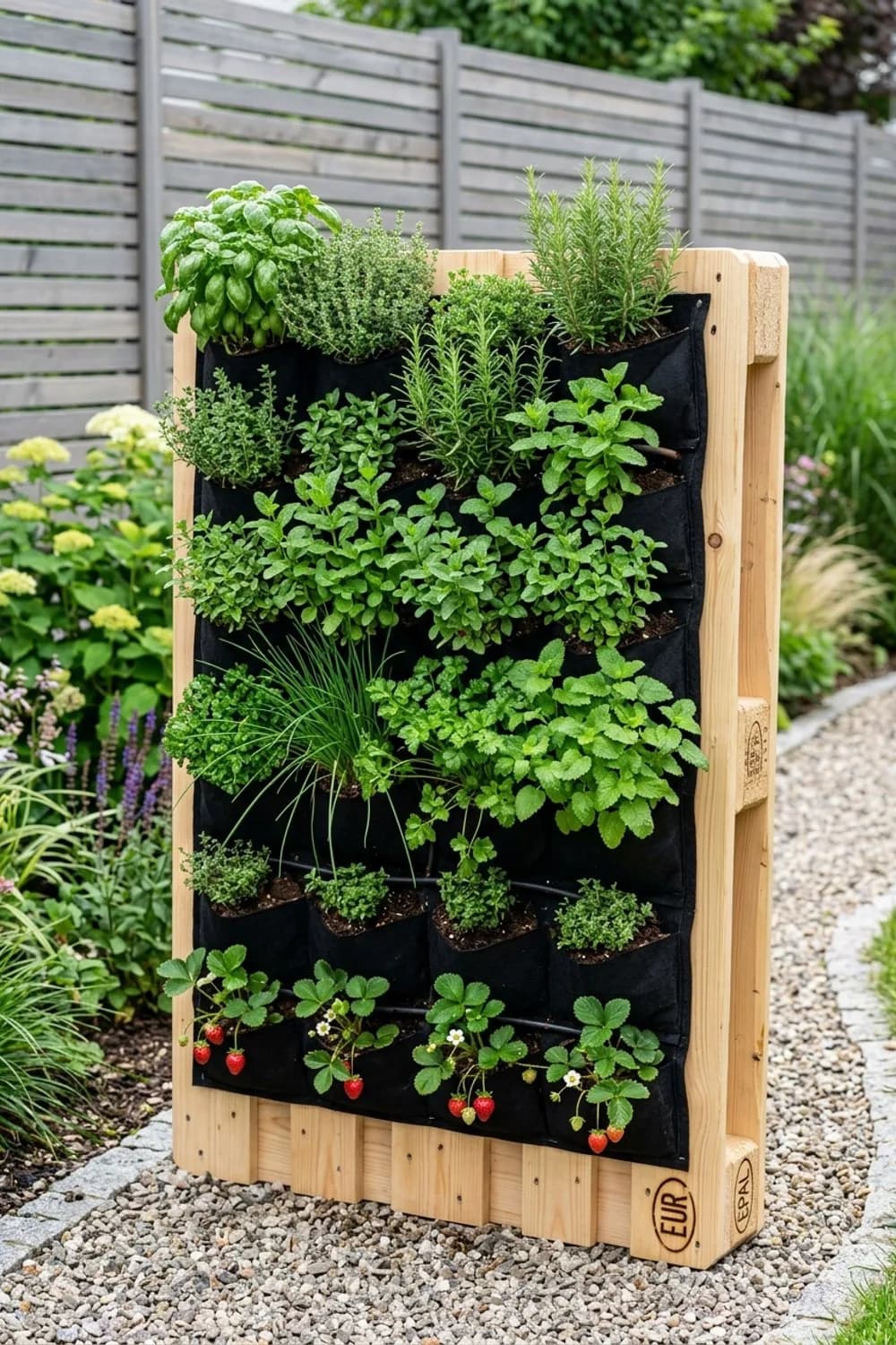Europalette: Dein vertikaler Kräuter- oder Erdbeergarten – Upcycling-Ideen für den Garten: 8 kreative Projekte