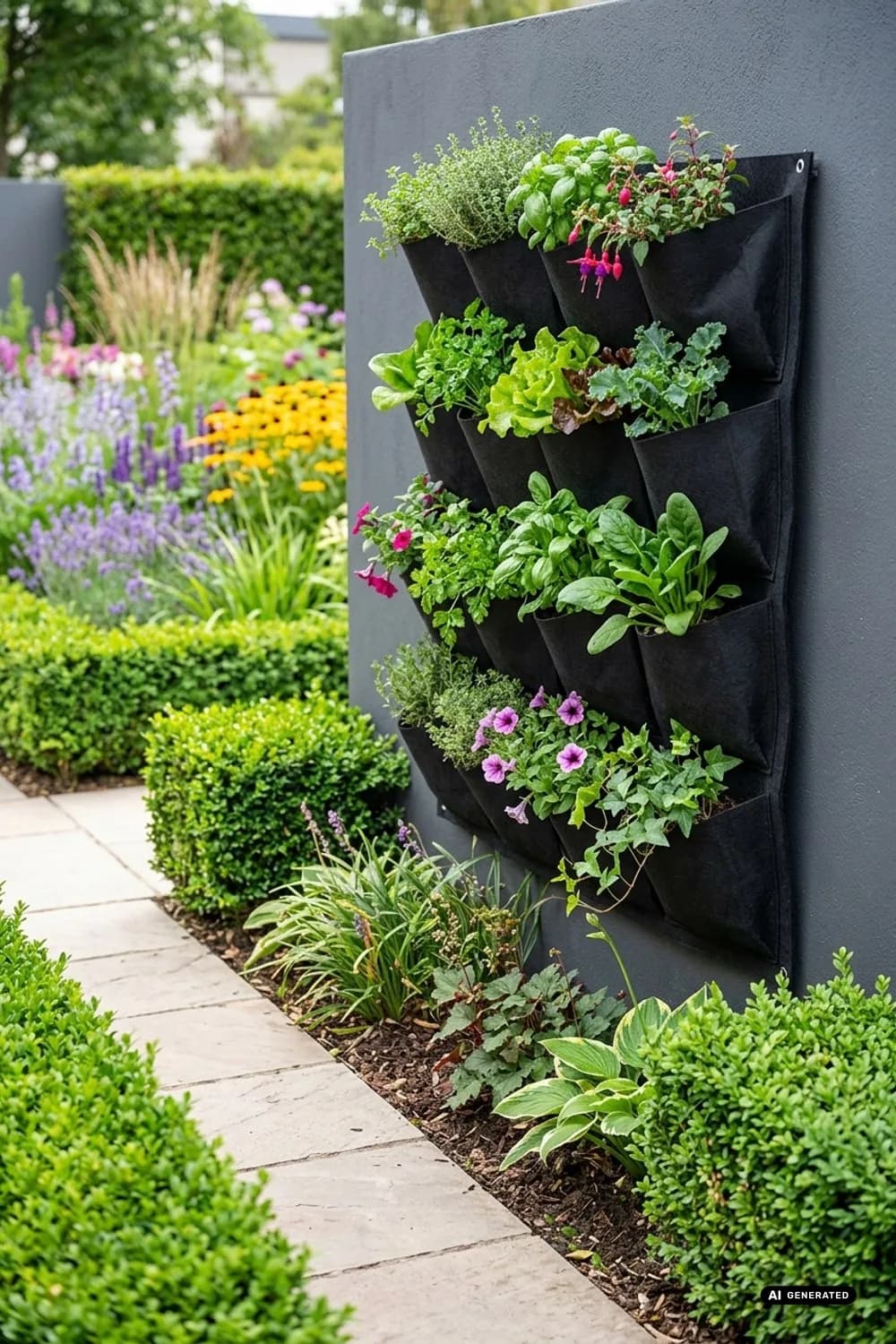 Hängende Pflanztaschen: Flexibel und unkompliziert – Vertikaler Garten DIY: 8 kreative Ideen