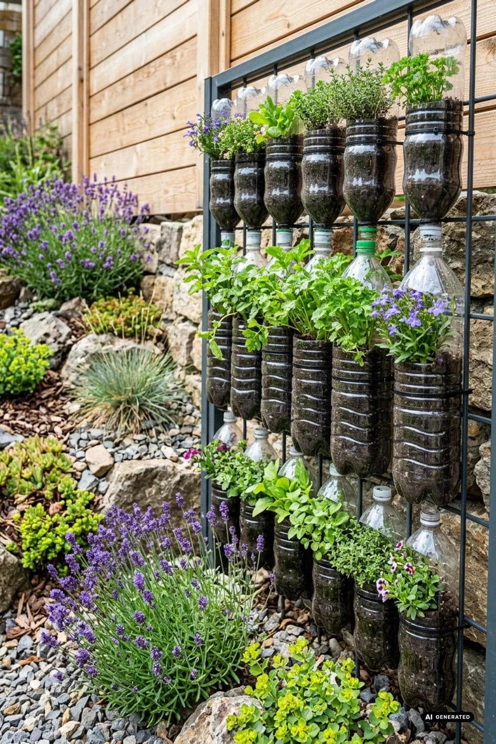 PET-Flaschen-Wand: Das nachhaltige Upcycling-Wunder – Vertikaler Garten DIY: 8 kreative Ideen