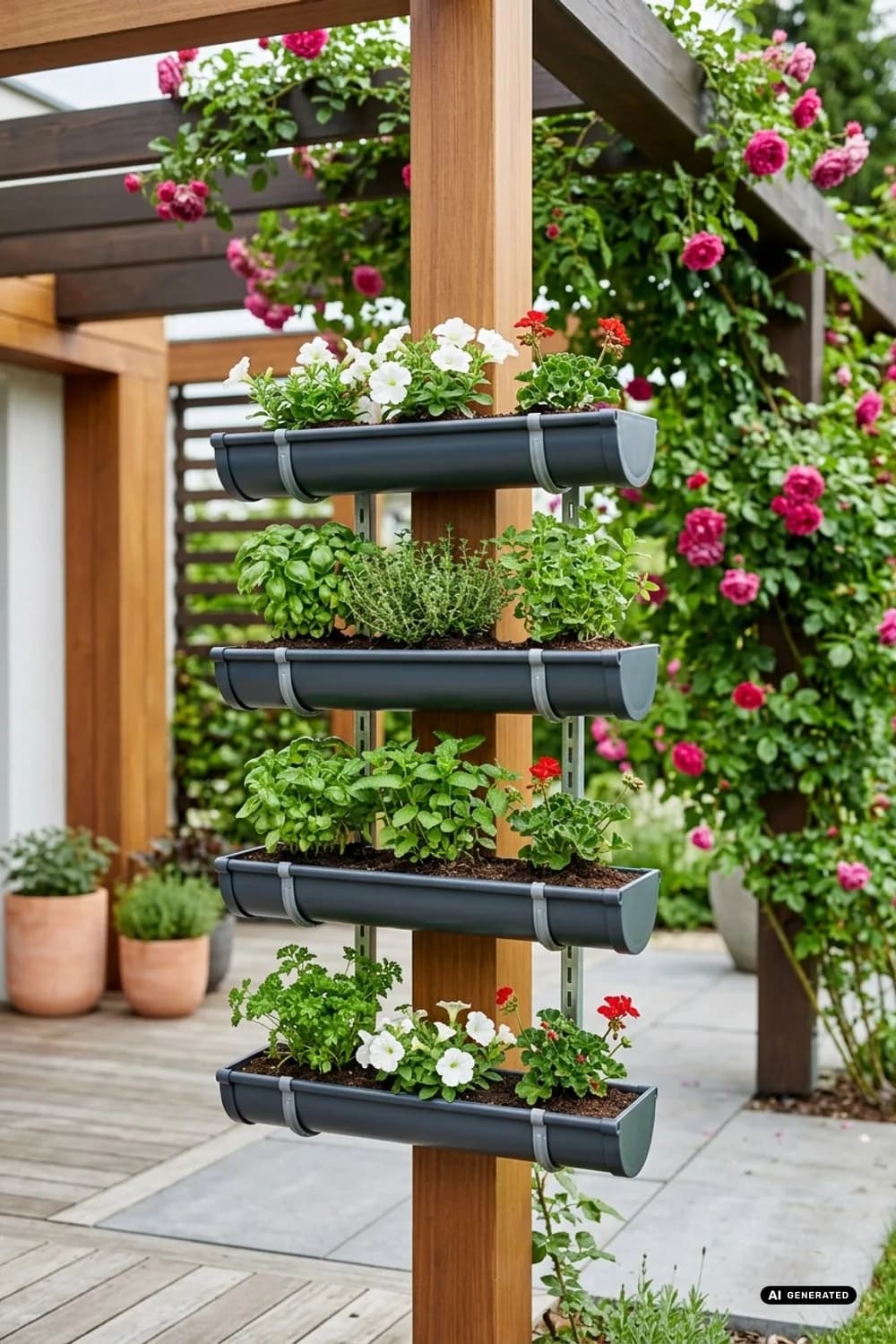 Regenrinnen-Garten: Die schlanke und moderne Lösung – Vertikaler Garten DIY: 8 kreative Ideen