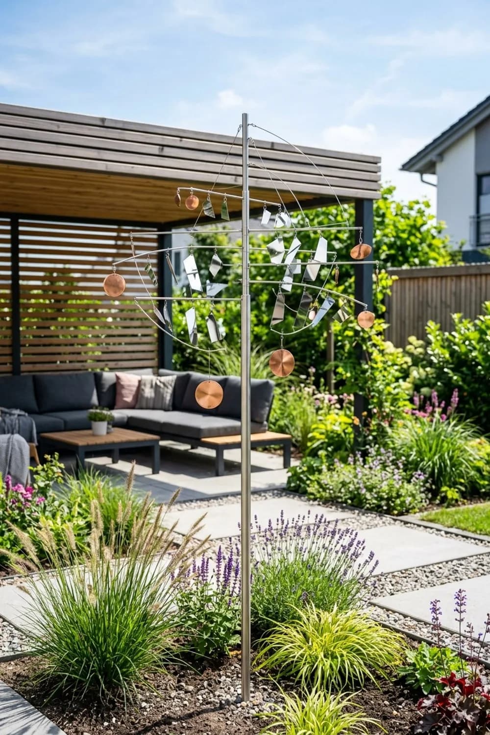 Der Moderne Minimalist: aus Metall und Spiegeln – Vogelscheuche basteln für den Garten: 11 kreative Ideen