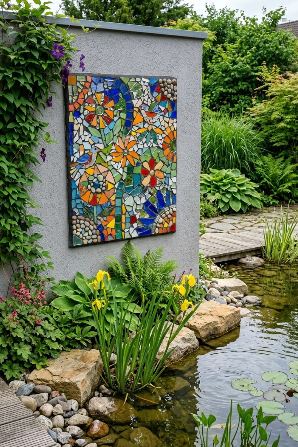Mosaike: Farbenfrohe Kunstwerke Marke Eigenbau – Wanddeko Garten: 8 schöne Ideen