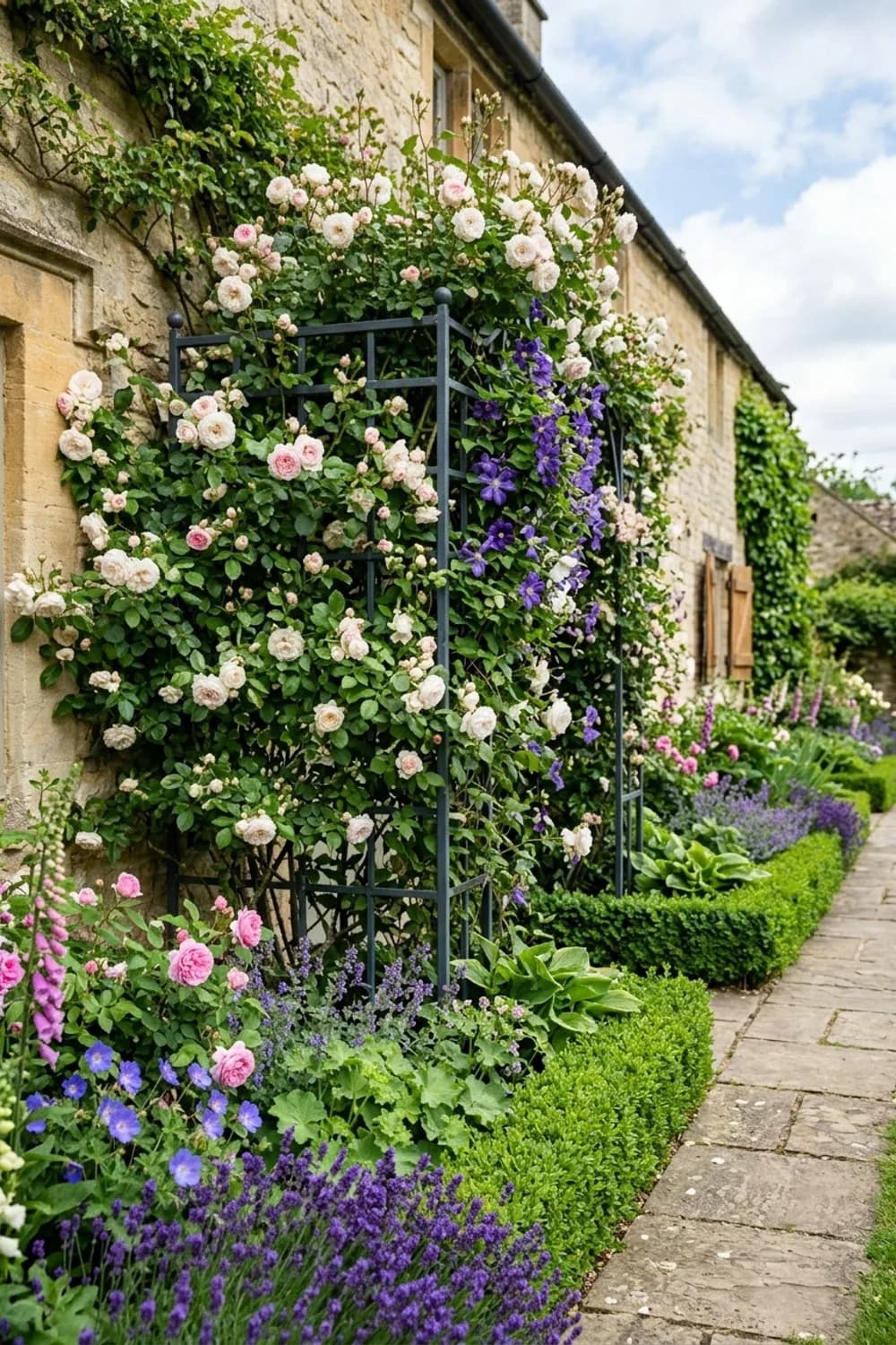 Rankgitter mit Kletterpflanzen: Romantik pur – Wanddeko Garten: 8 schöne Ideen