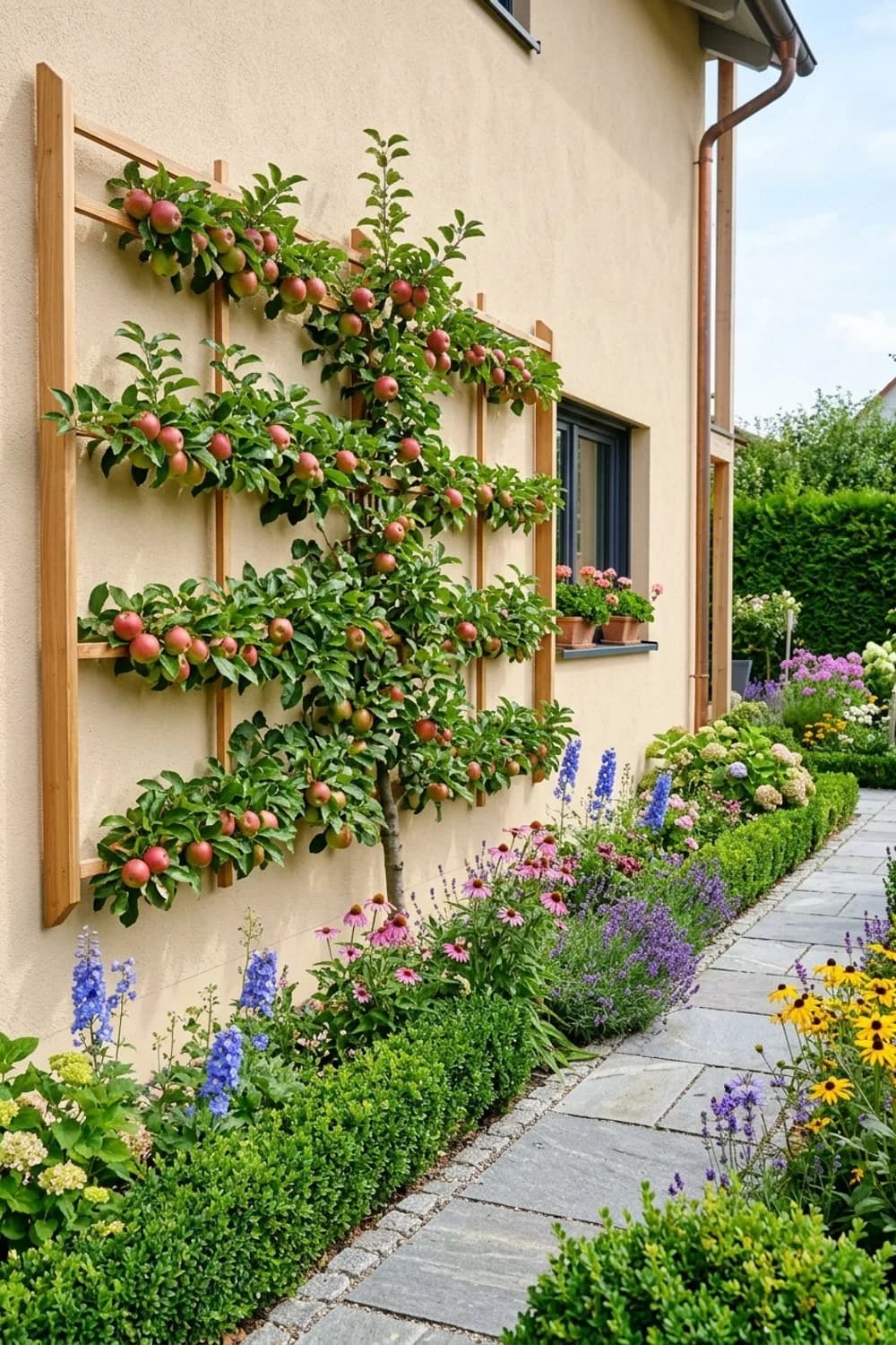Spalierobst: Dekorative Ernte an der Hauswand – Wanddeko Garten: 8 schöne Ideen