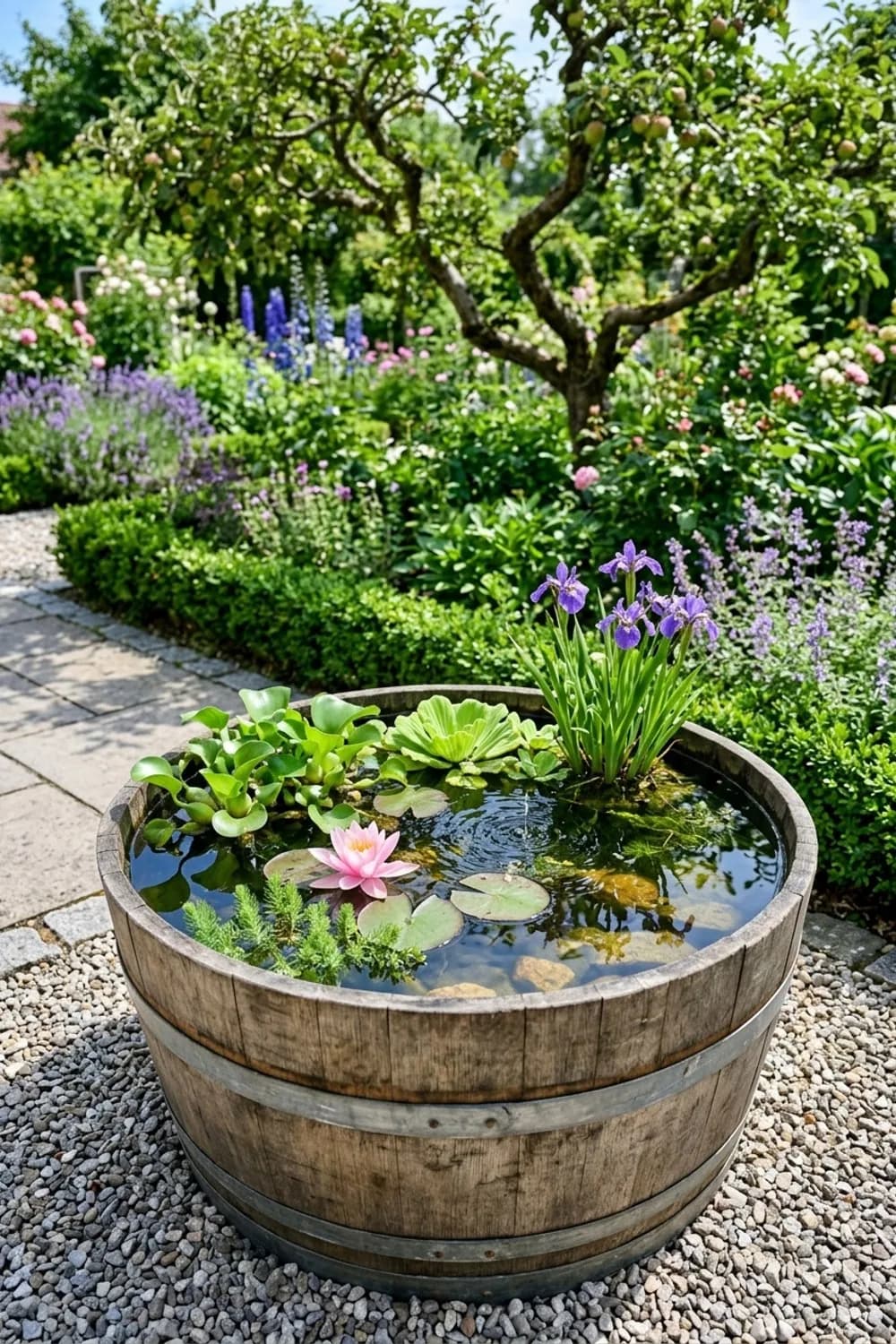 Der Mini-Teich im Kübel: Eine Oase für Balkon und Terrasse – Wasserspiel im Garten: 8 schöne Ideen