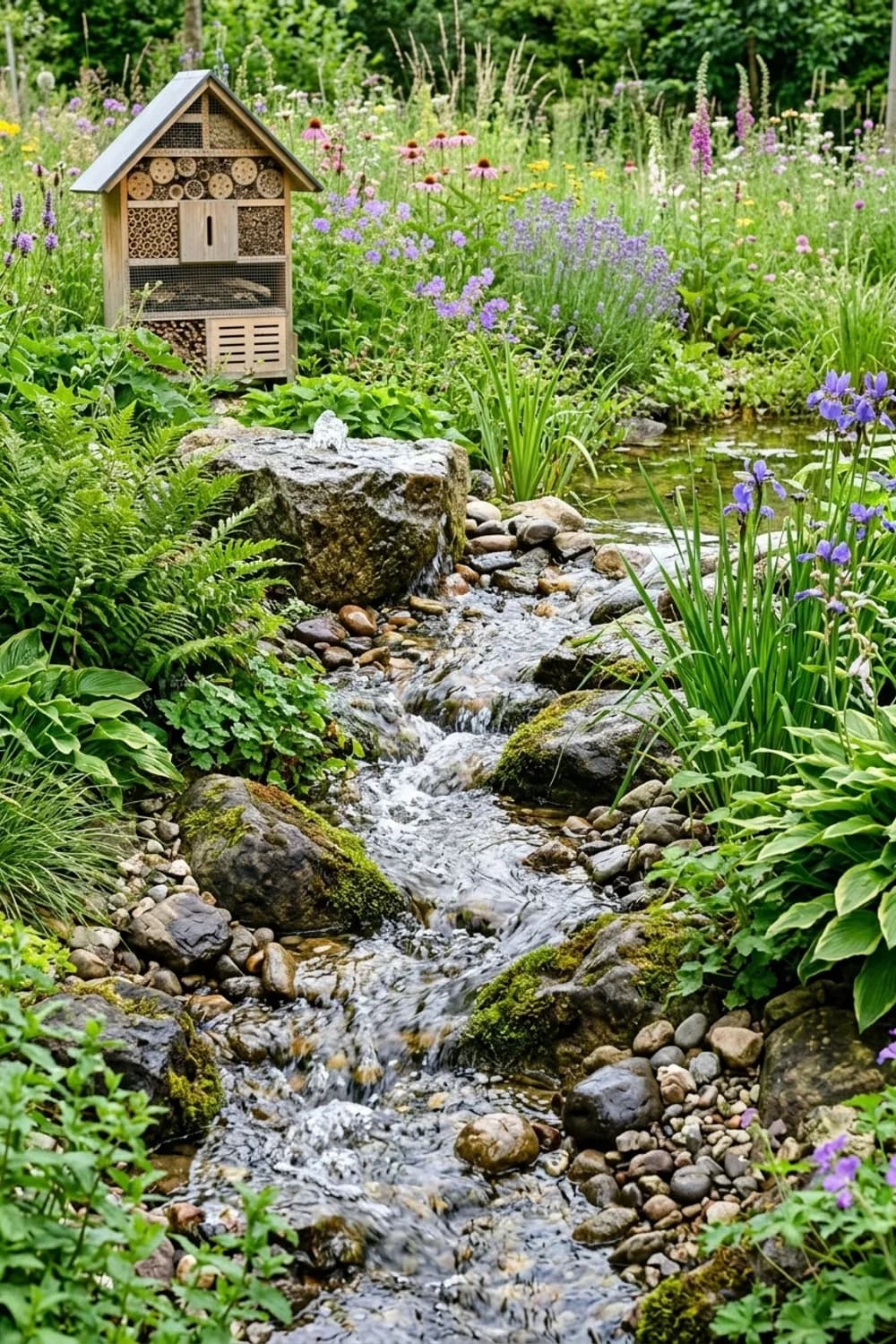 Der moderne Bachlauf: Fließende Dynamik im Grünen – Wasserspiel im Garten: 8 schöne Ideen