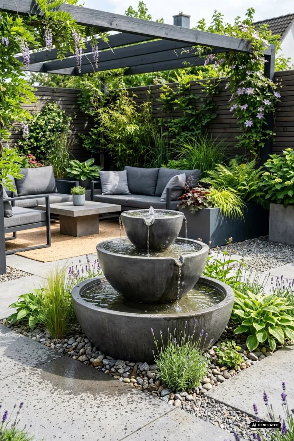 Schalenbrunnen aus Beton: Urbaner Chic mit DIY-Potenzial – Wasserspiel auf der Terrasse: 11 schöne Ideen