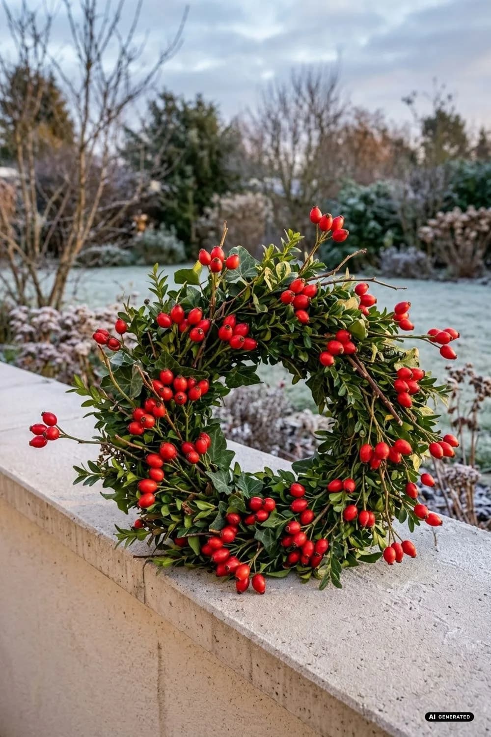Hagebutten: Rote Juwelen aus dem Rosengarten – 12 weihnachtlich wundervolle Kränze aus Gartenschnitt (Efeu, Buchs, Zweige)