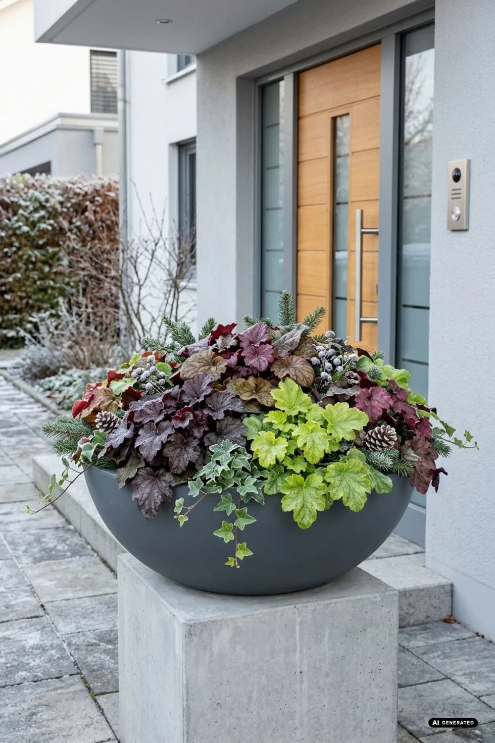 Purpurglöckchen (Heuchera): Blattschmuck in allen Farben – 22 Ideen für weihnachtliche Pflanzkübel vor der Haustür