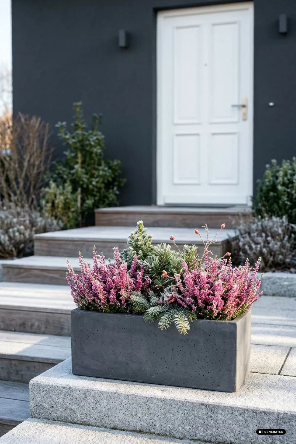 Winterheide (Erica carnea): Farbe im Frost – 22 Ideen für weihnachtliche Pflanzkübel vor der Haustür