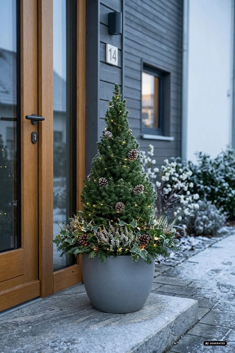 Zuckerhutfichte: Der Mini-Weihnachtsbaum – 22 Ideen für weihnachtliche Pflanzkübel vor der Haustür