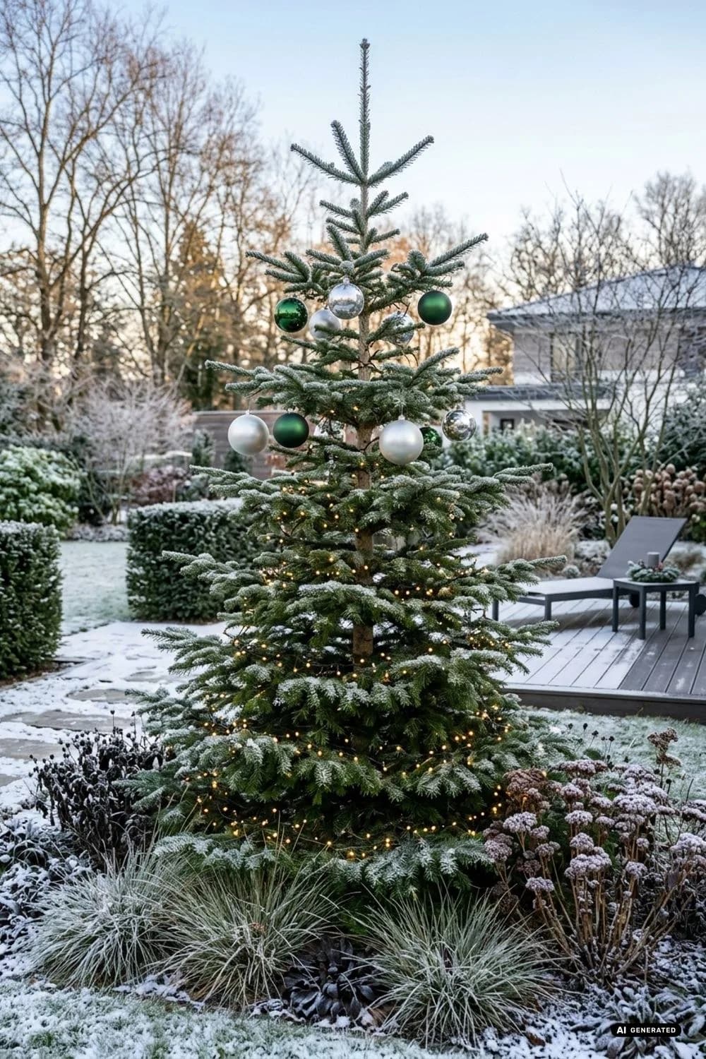 Der Solitär im Beet: Ein vorhandener Baum wird zum Star – 10 Ideen für einen Weihnachtsbaum im Garten oder auf der Terrasse