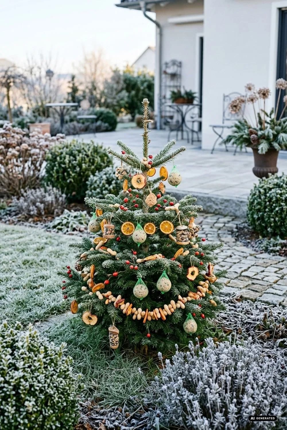 Der Vogel-Futterbaum: Festmahl für gefiederte Freunde – 10 Ideen für einen Weihnachtsbaum im Garten oder auf der Terrasse