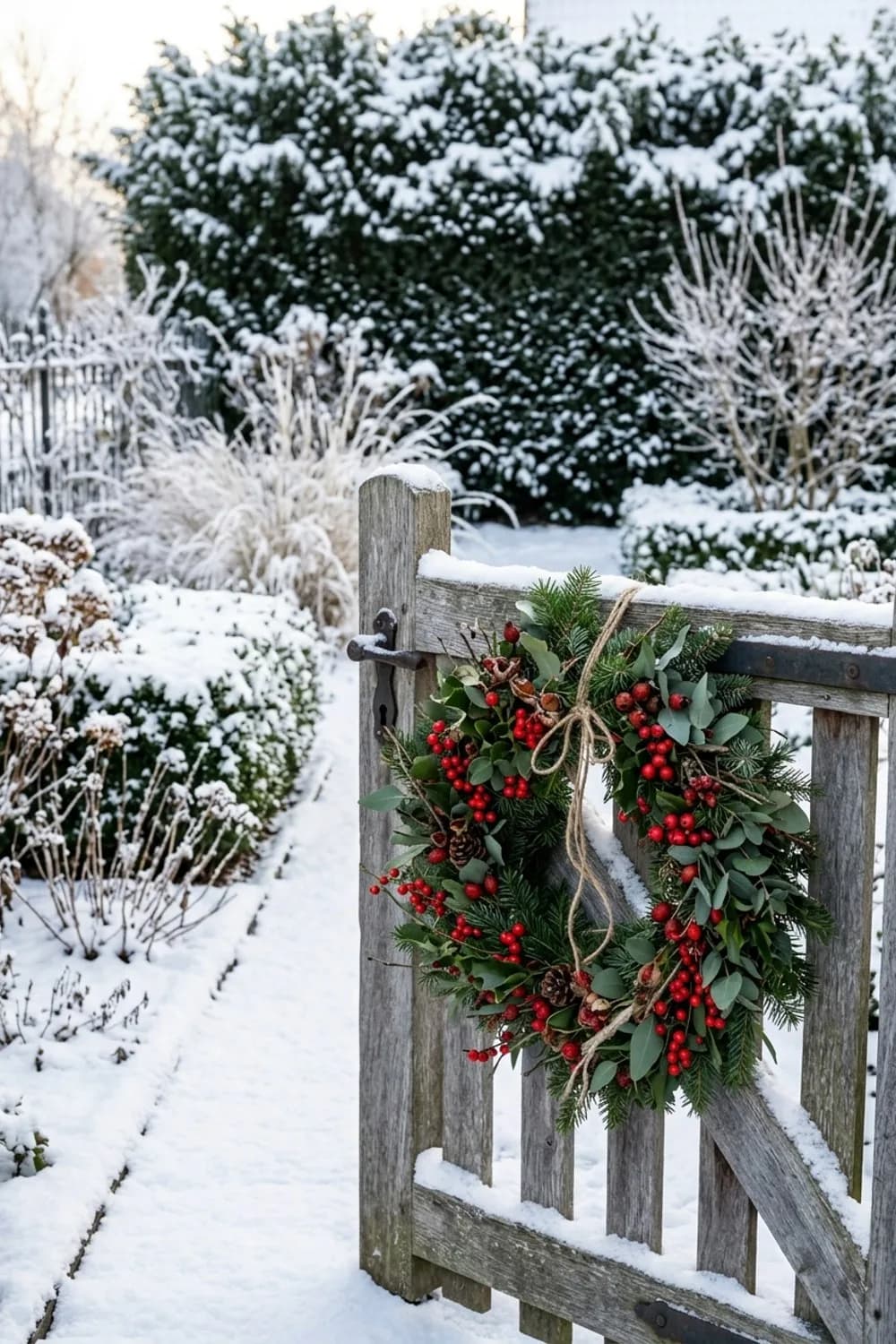 Der Eingangsbereich: Ein festlicher Willkommensgruß – Weihnachtsdeko für den Garten: 9 wundervolle Ideen