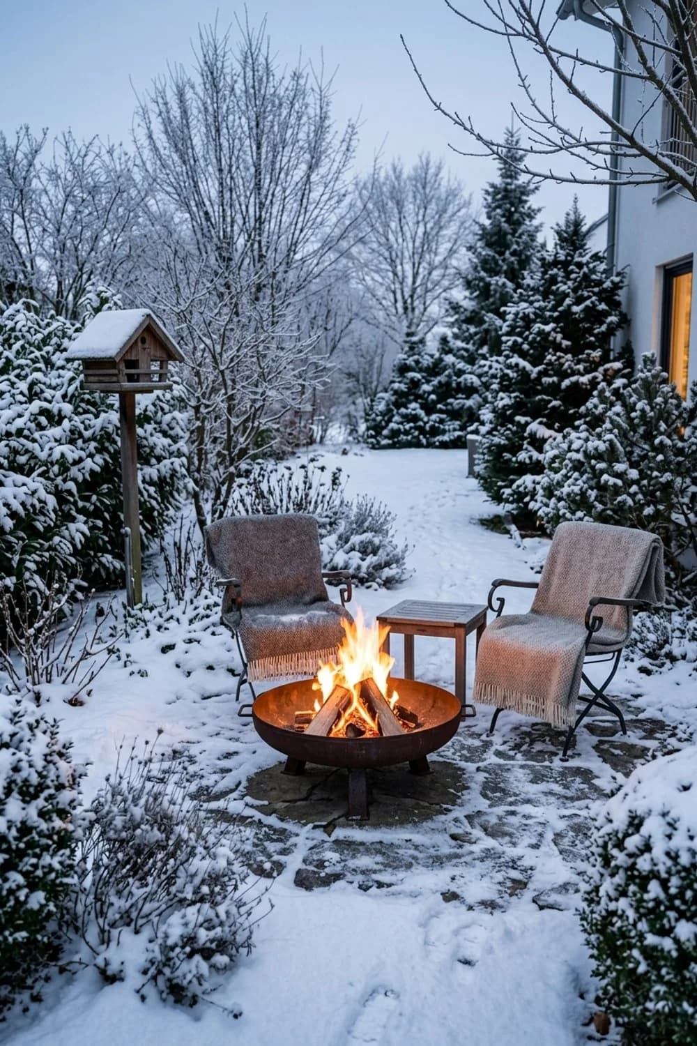 Die Feuerschale: Ein Ort der Wärme und Gemeinschaft – Weihnachtsdeko für den Garten: 9 wundervolle Ideen
