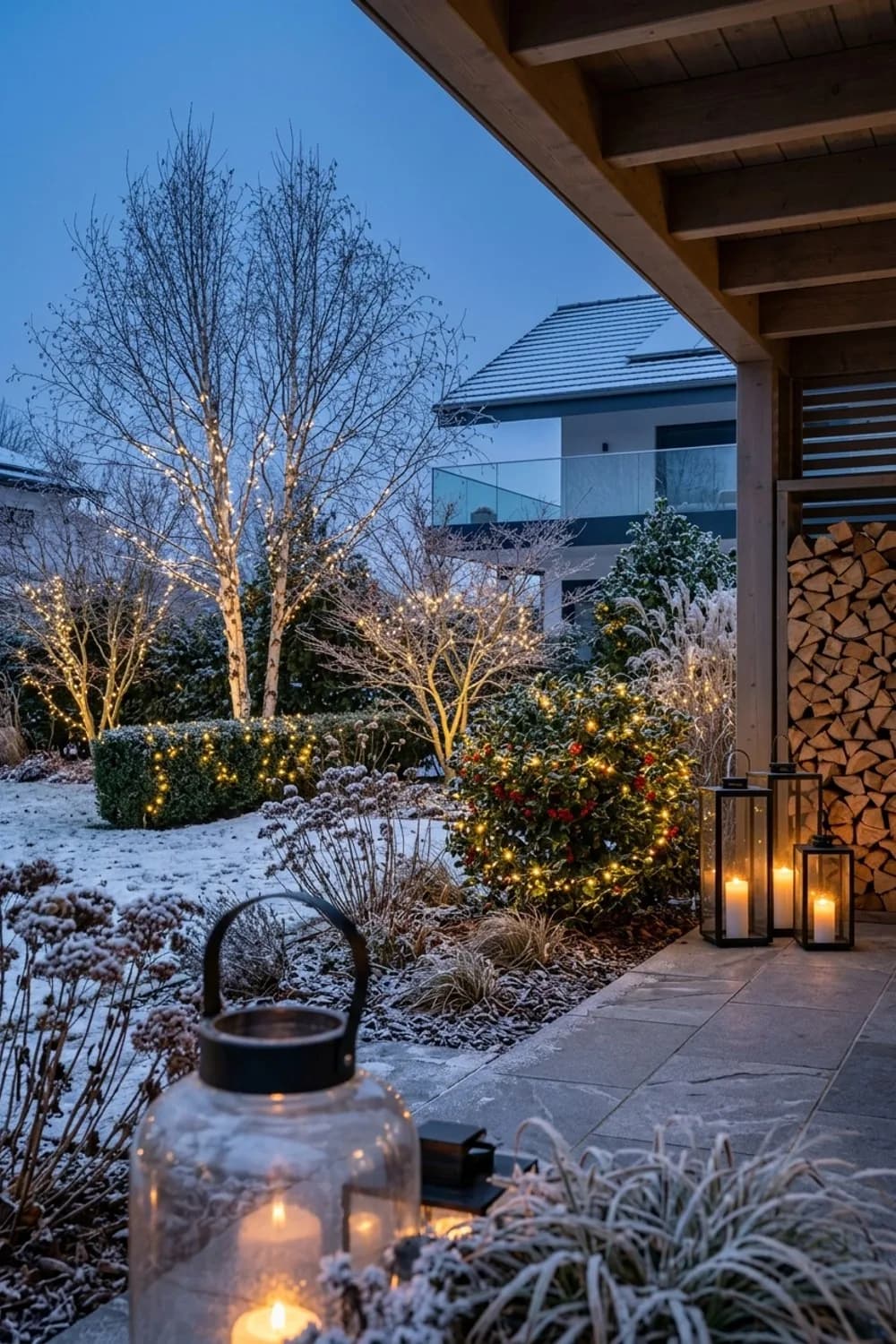 Lichterketten: Bäume und Sträucher in Szene setzen – Weihnachtsdeko für den Garten: 9 wundervolle Ideen