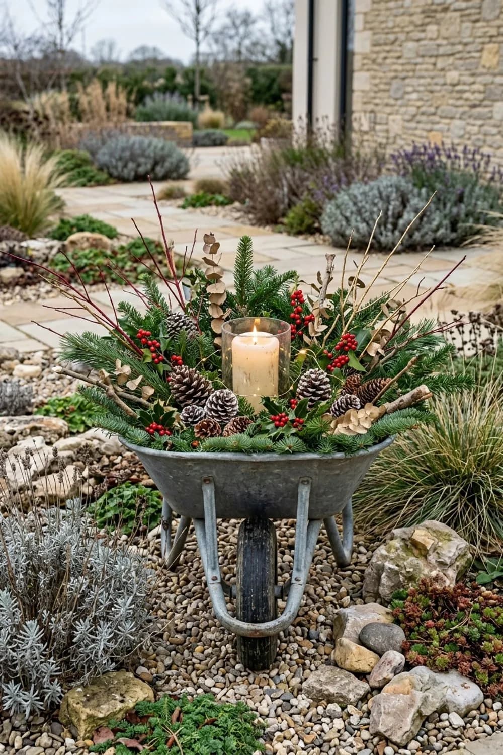 Alte Gartengeräte neu schmücken: Charmanter Upcycling-Look – Weihnachtsdeko im Garten: 11 schöne Ideen