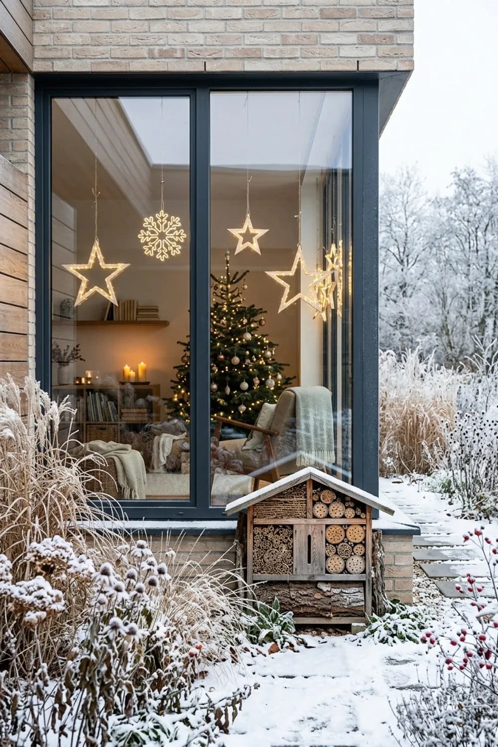 Fenster von außen schmücken: Die Verbindung von Innen und Außen – Weihnachtsdeko im Garten: 11 schöne Ideen