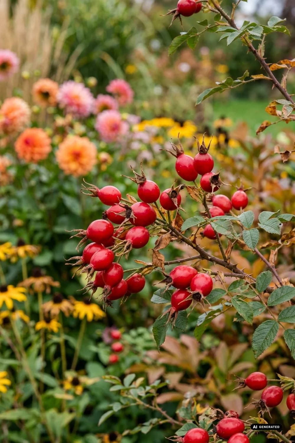 Hagebutten: Leuchtend rote Farbtupfer für den Adventskranz – 12 Ideen für Weihnachtsdeko mit Naturmaterialien im Garten