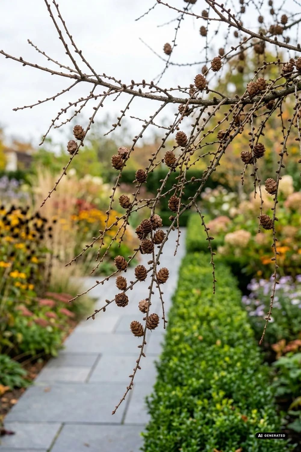 Lärchenzweige: Filigrane Ästhetik mit Mini-Zapfen – 12 Ideen für Weihnachtsdeko mit Naturmaterialien im Garten