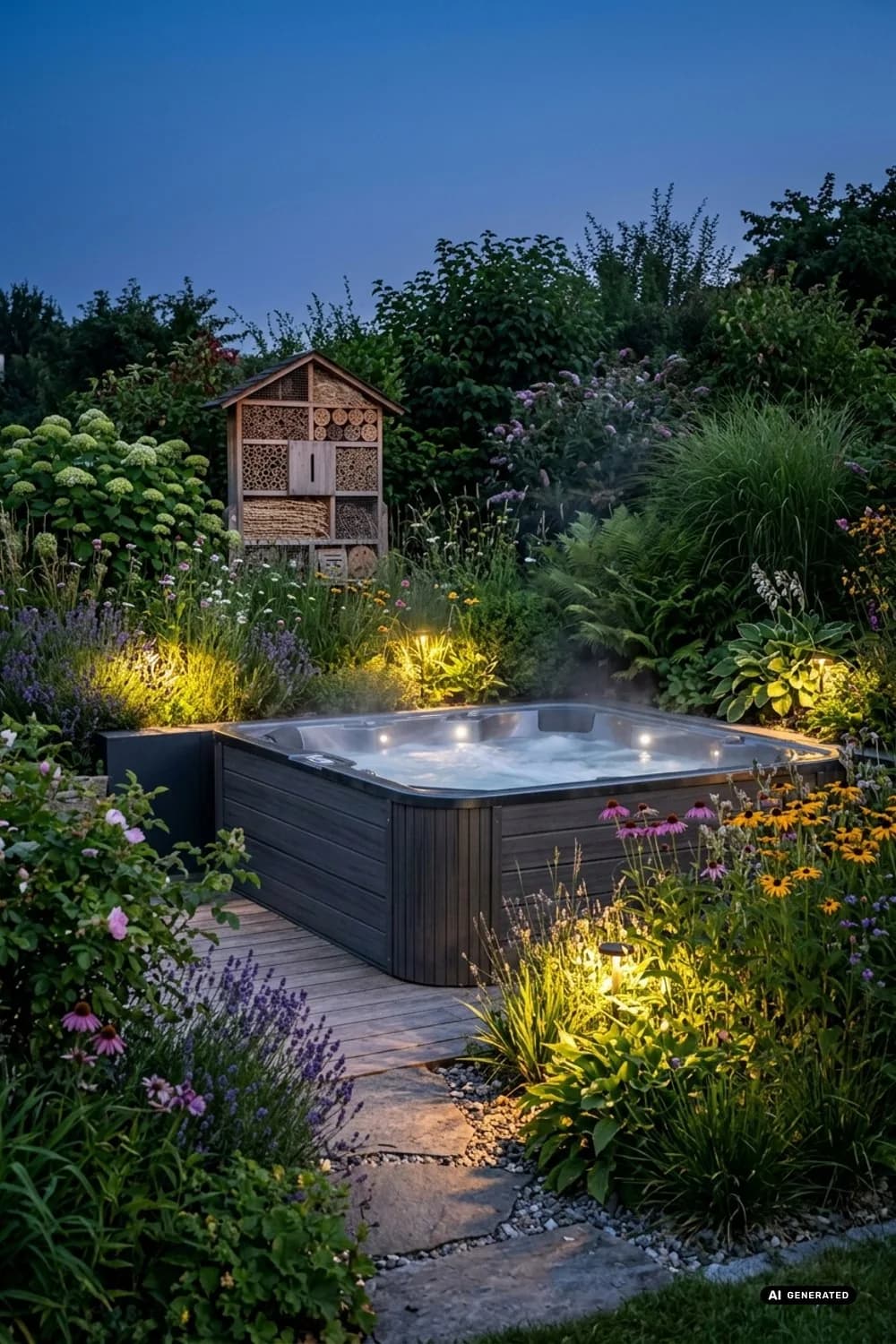 Das Beleuchtungskonzept: Magische Abendstunden schaffen – Hot Tube im Garten: 10 schöne Ideen
