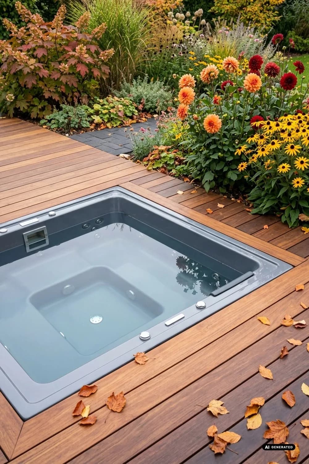 Die versenkte Lösung: Nahtlos in die Terrasse integriert – Hot Tube im Garten: 10 schöne Ideen