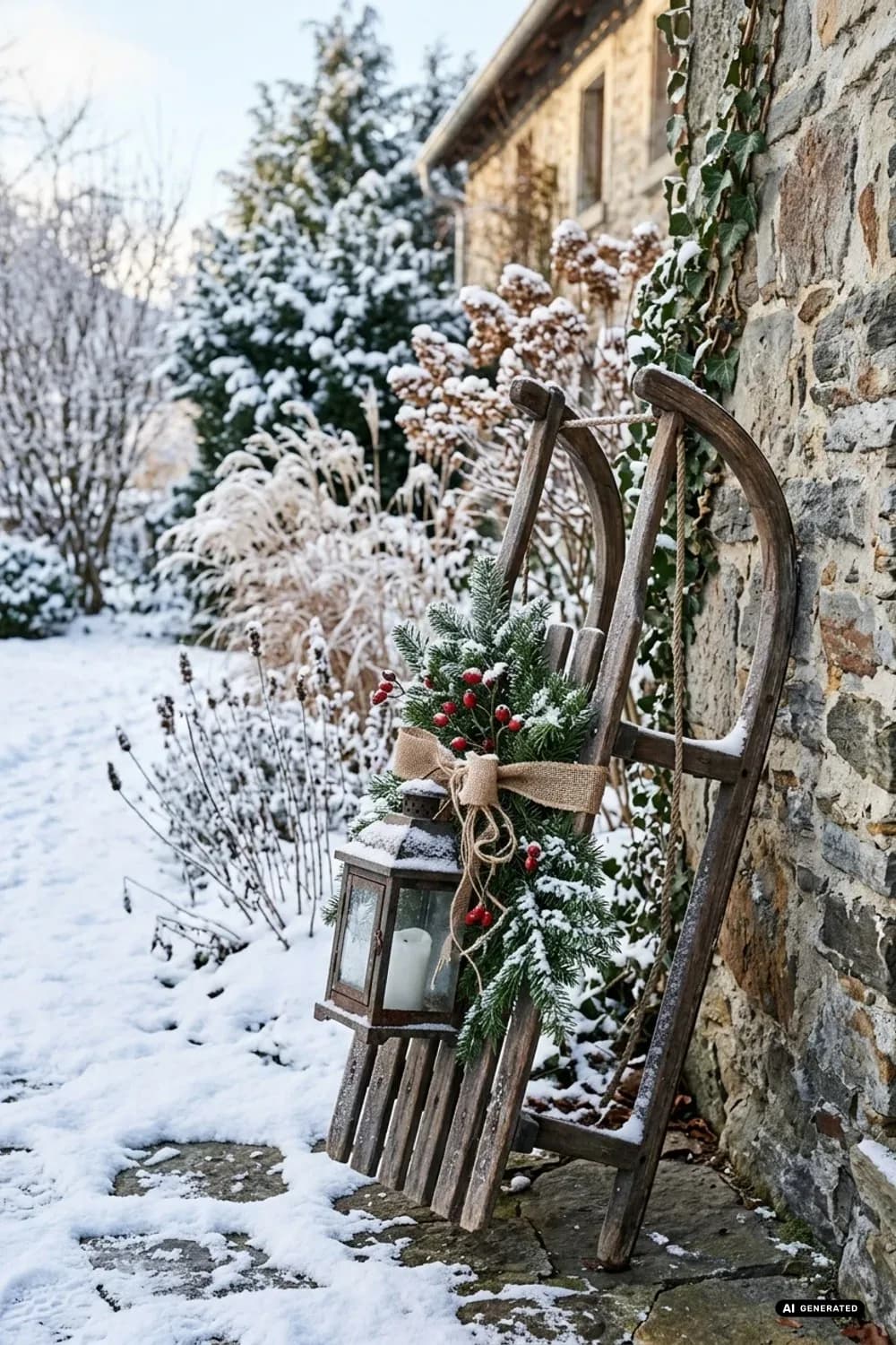 Alte Schätze neu inszeniert: Vintage-Deko mit Charme – Winterdeko im Garten: 11 schöne Ideen