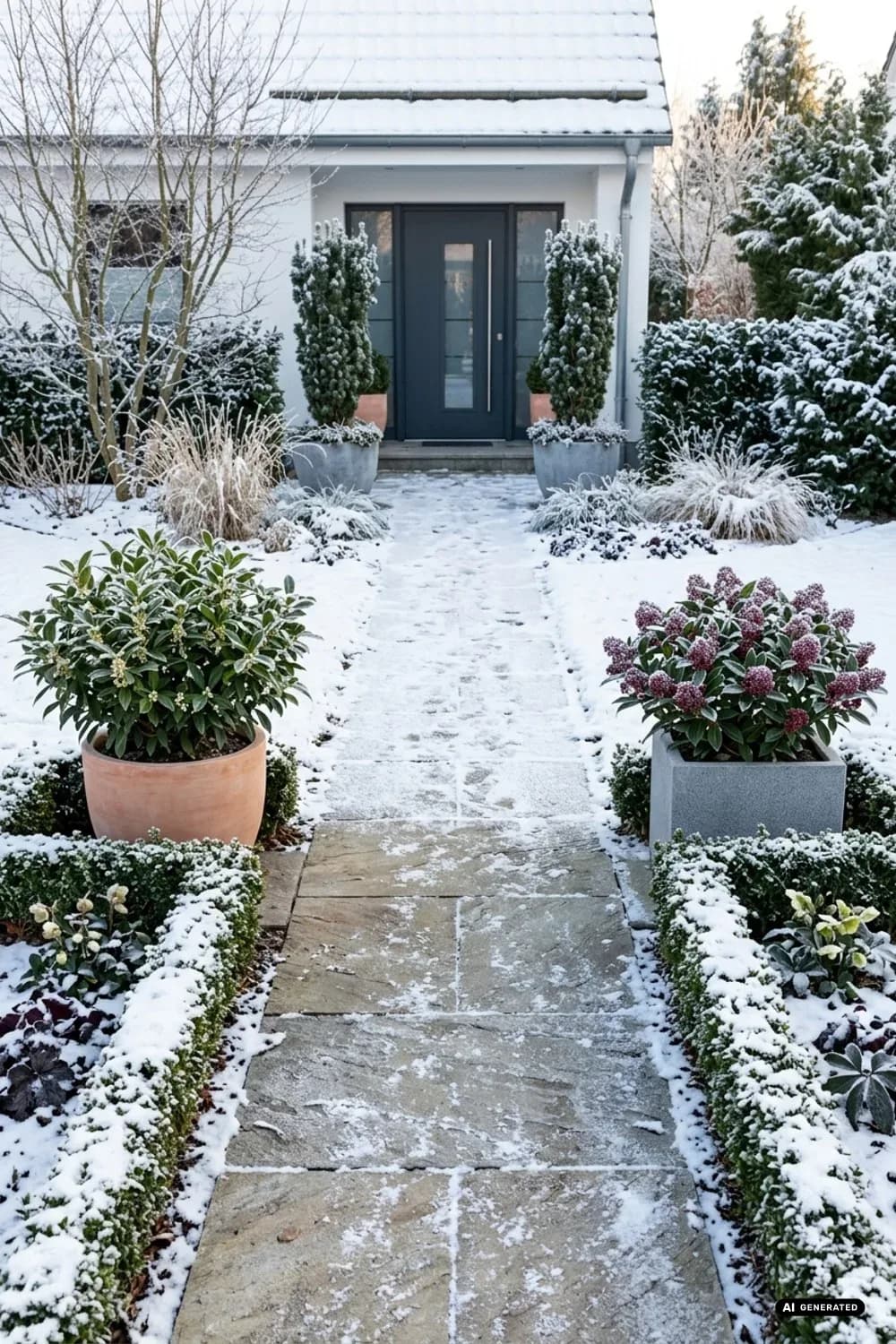 Einladender Eingangsbereich: Der erste Eindruck zählt – Winterdeko im Garten: 11 schöne Ideen