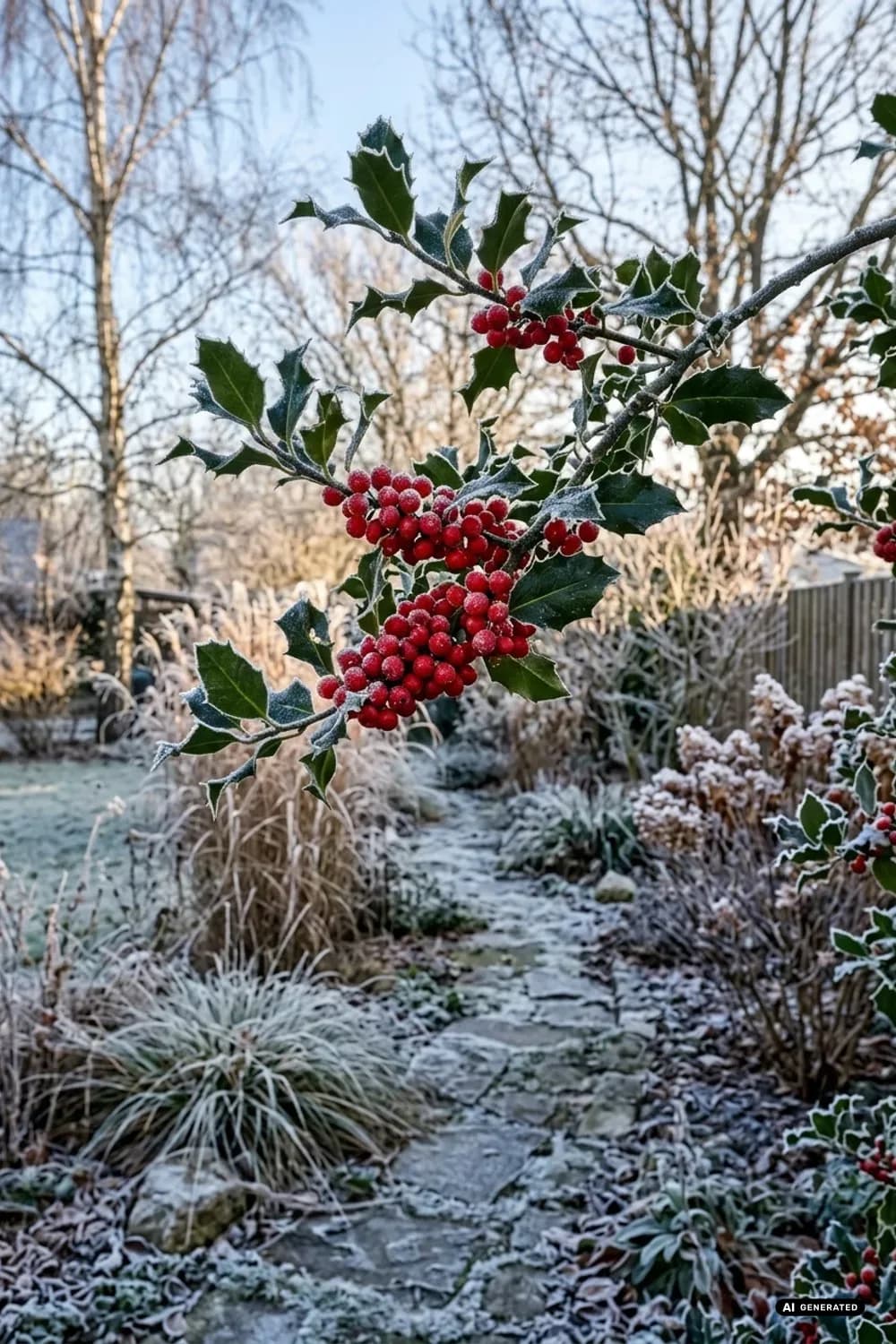 Rote Beeren als Farbtupfer: Die Kraft der Kontraste – Winterdeko im Garten: 11 schöne Ideen
