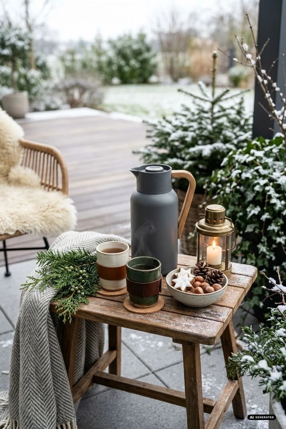 Heißgetränke-Station: Gemütlichkeit zum Trinken – 12 Ideen für eine Winterterrasse im Hygge-Stil